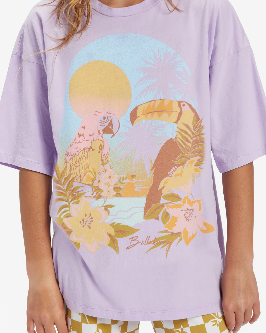 Billabong Girls Tropical Daze T-Shirt - Peaceful Lilac -Biliabong Outlet