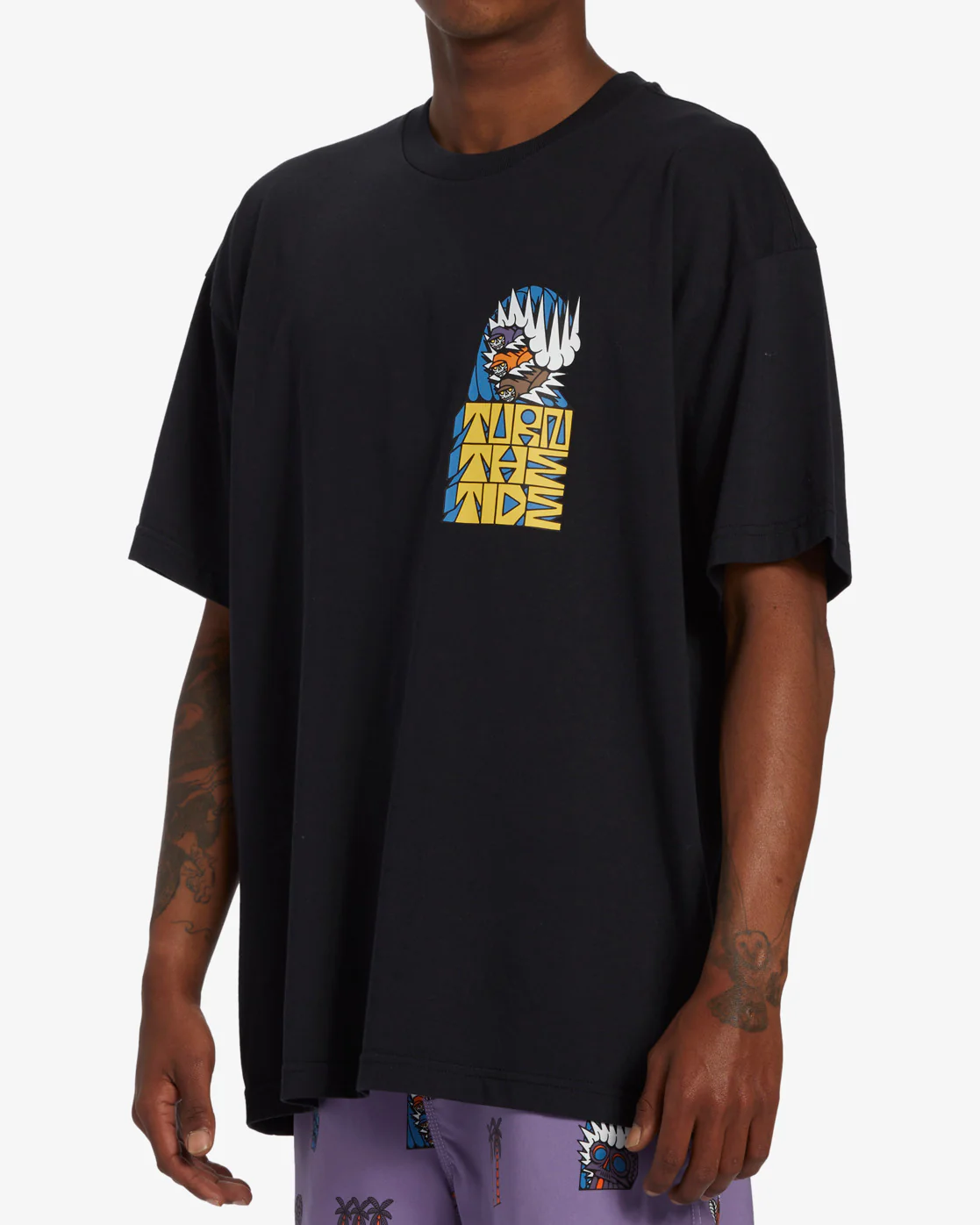 Billabong Party Wave OG Short Sleeve T-Shirt - Black -Biliabong Outlet