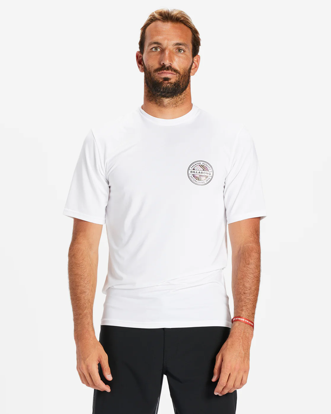 Billabong Rotor Loose Fit Short Sleeve UPF 50 Surf T-Shirt - White -Biliabong Outlet