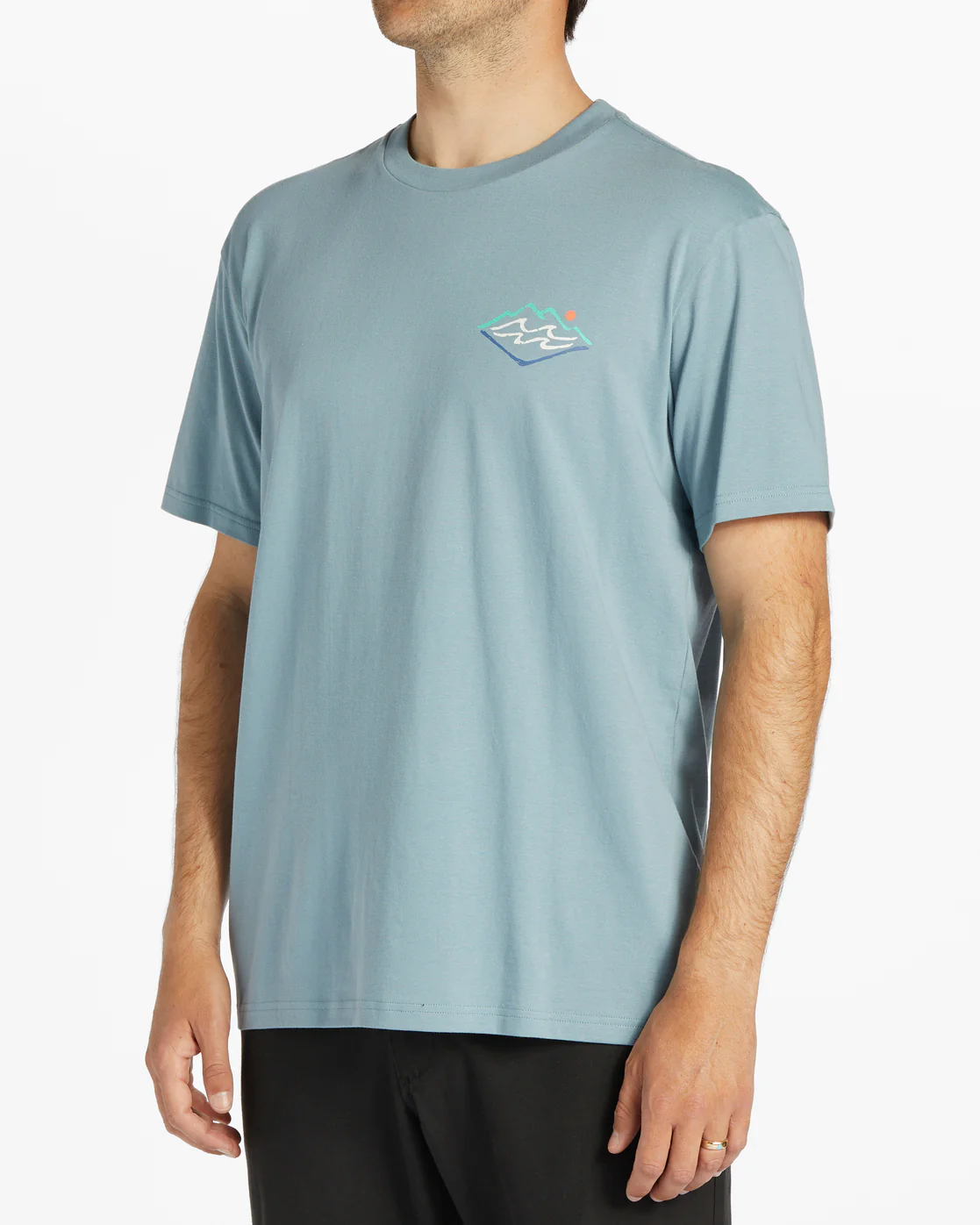 Billabong Summit Short Sleeve T-Shirt - Washed Blue -Biliabong Outlet
