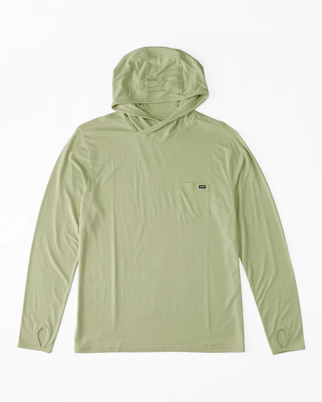Billabong Eclipse Hooded Long Sleeve Surf T-Shirt - Light Sage -Biliabong Outlet