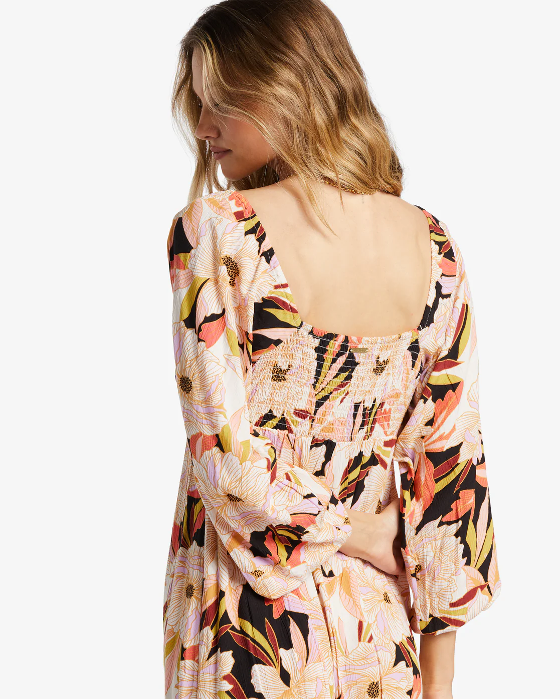 Billabong Better Days Long Sleeve Midi Dress - Multi -Biliabong Outlet