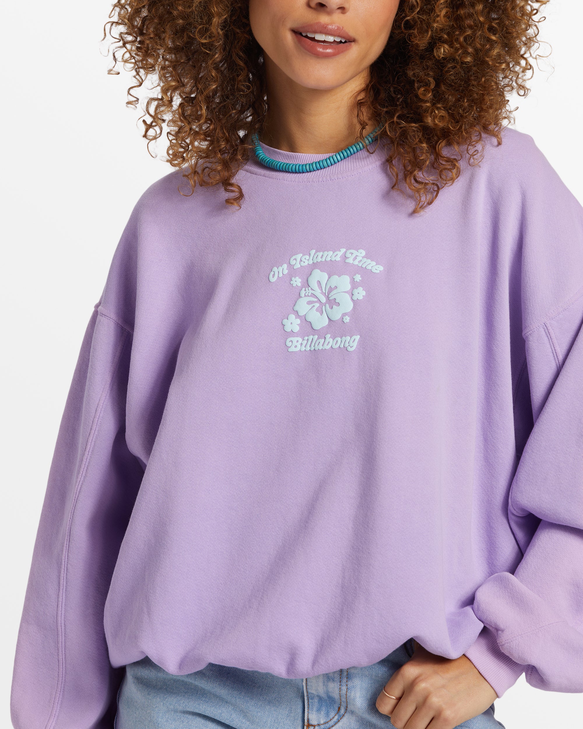 Billabong Aloha Kendal Crew Neck Sweatshirt - Tulip -Biliabong Outlet
