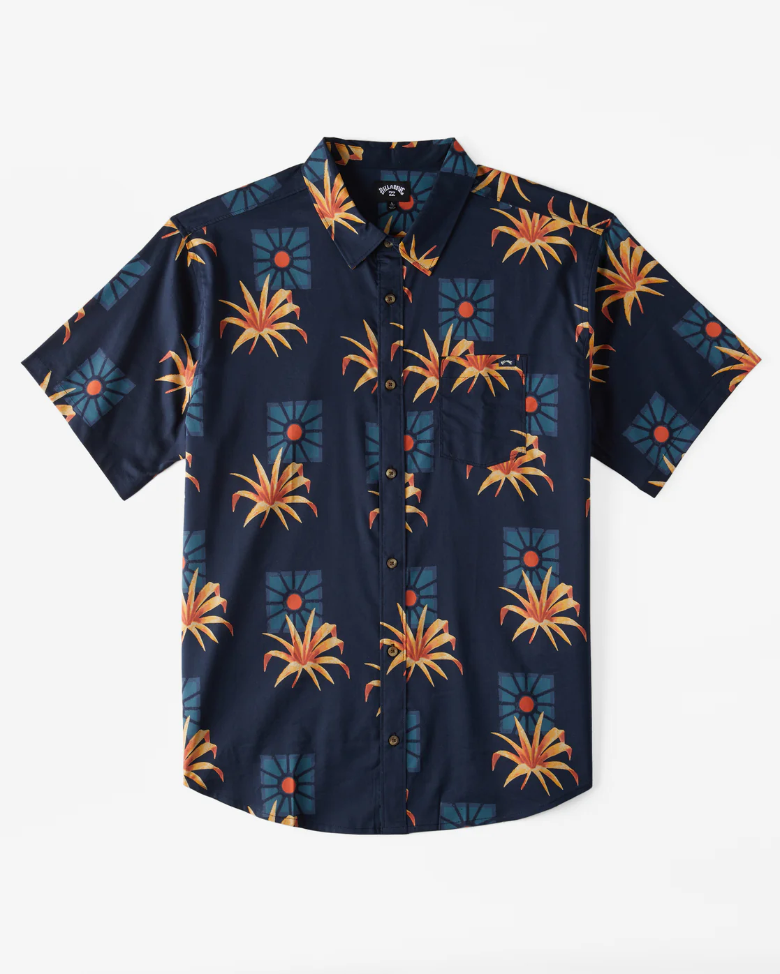 Billabong Sundays Short Sleeve Shirt - Navy -Biliabong Outlet