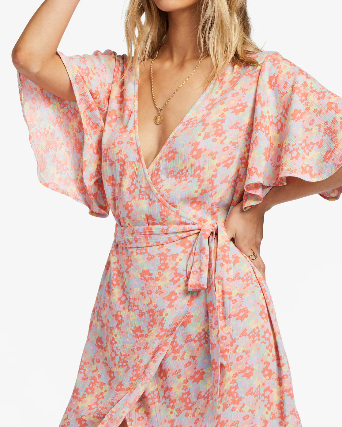 Billabong All For You Mini Dress - Soft N Peachy -Biliabong Outlet
