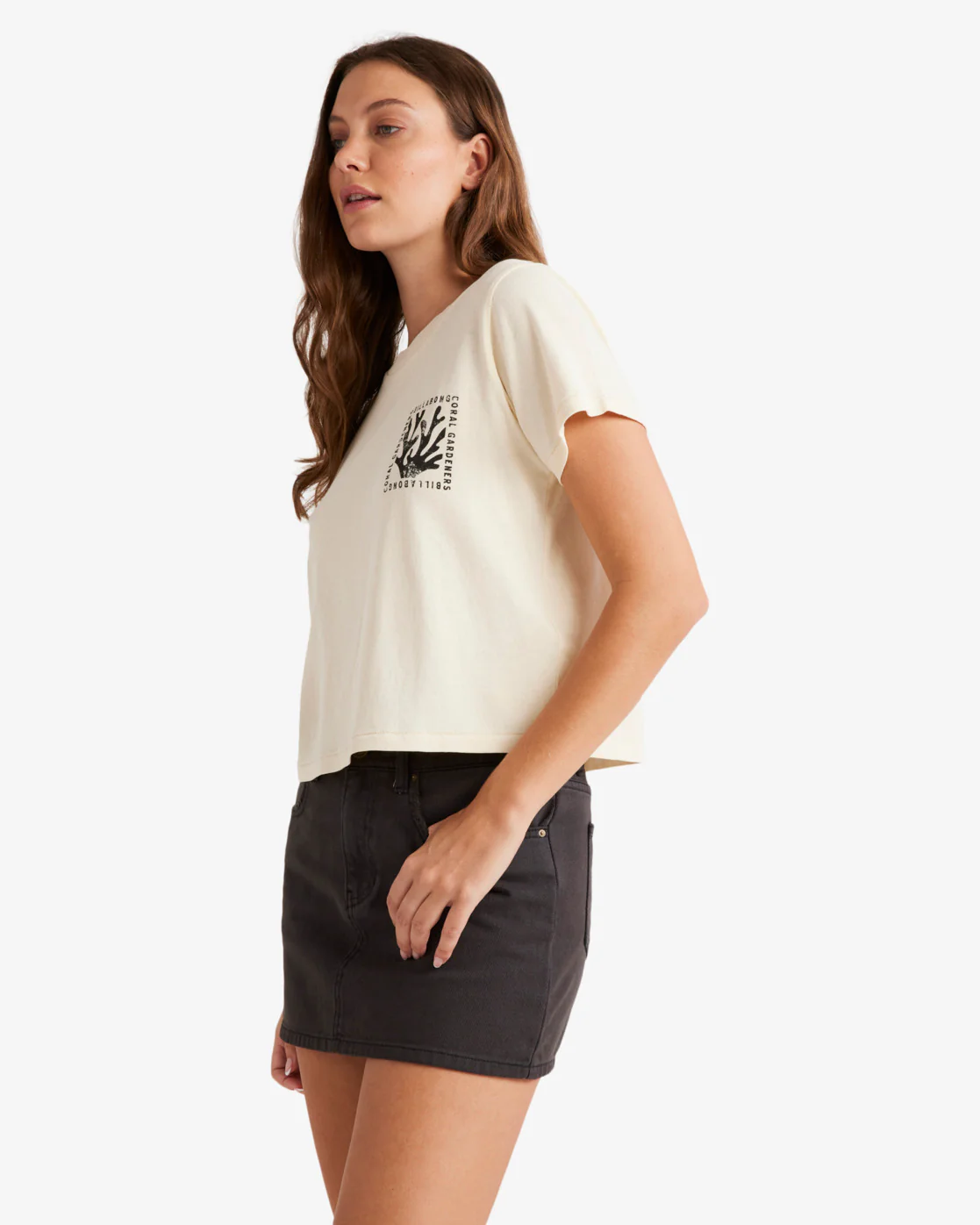 Billabong Coral Gardener Shrunken T-Shirt - White Cap -Biliabong Outlet