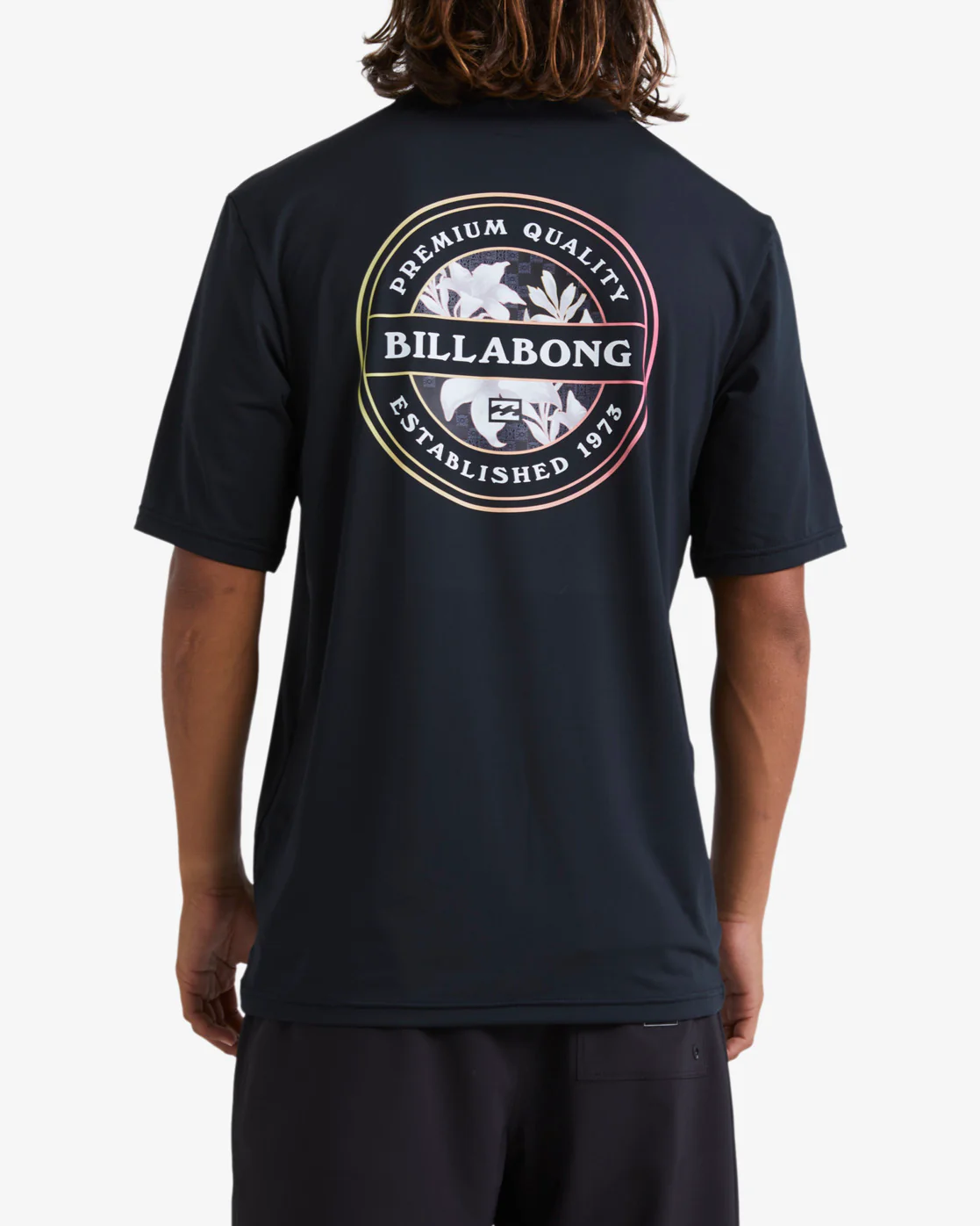 Billabong Rotor Loose Fit Short Sleeve Surf Tee - Black -Biliabong Outlet