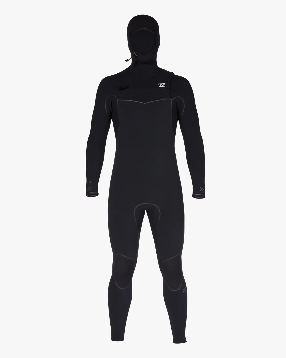 Billabong 5/4 Furnace Hooded Chest Zip Full Wetsuit - Black -Biliabong Outlet