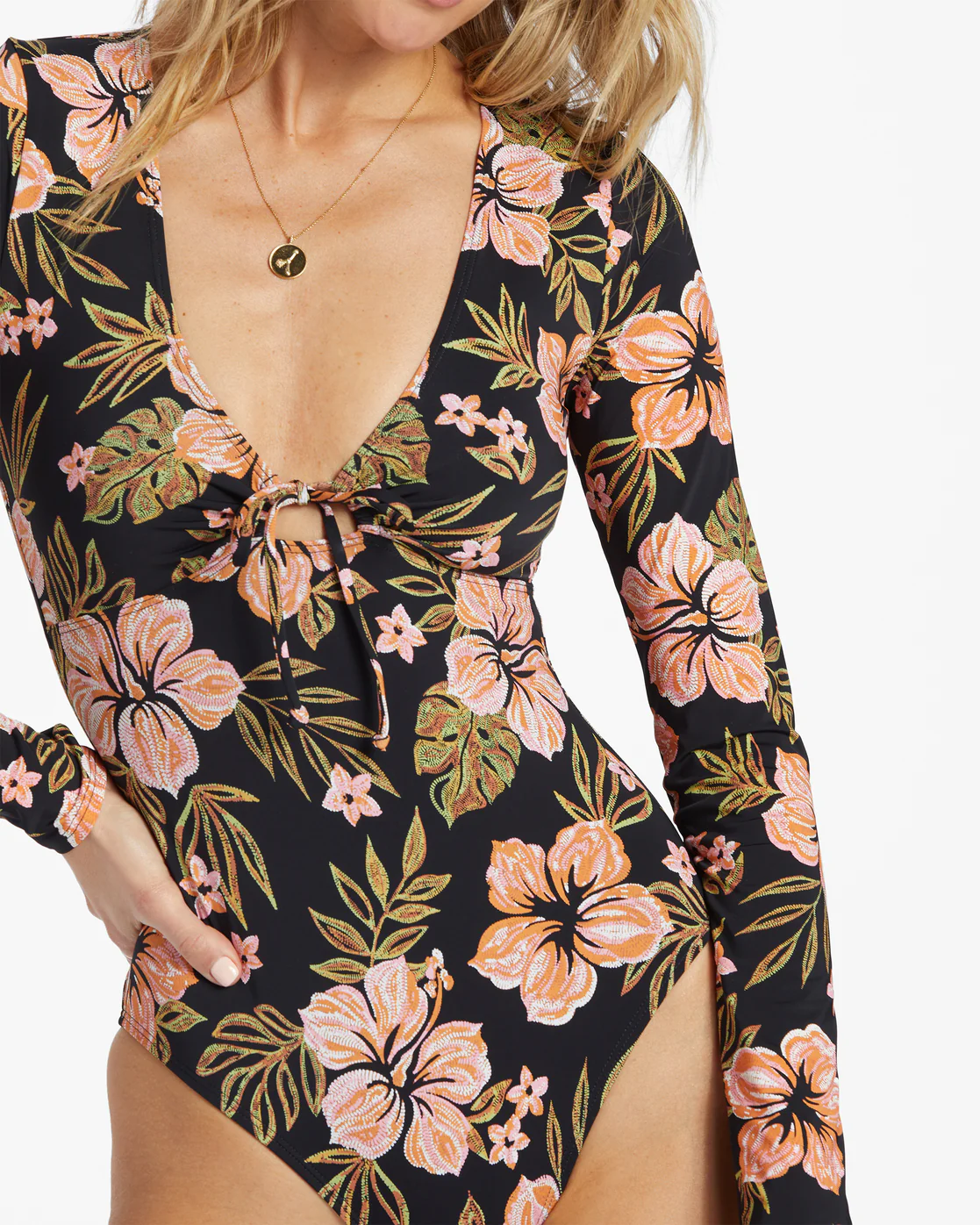 Billabong Hooked On Tropics Surf Tee - Black Pebble -Biliabong Outlet