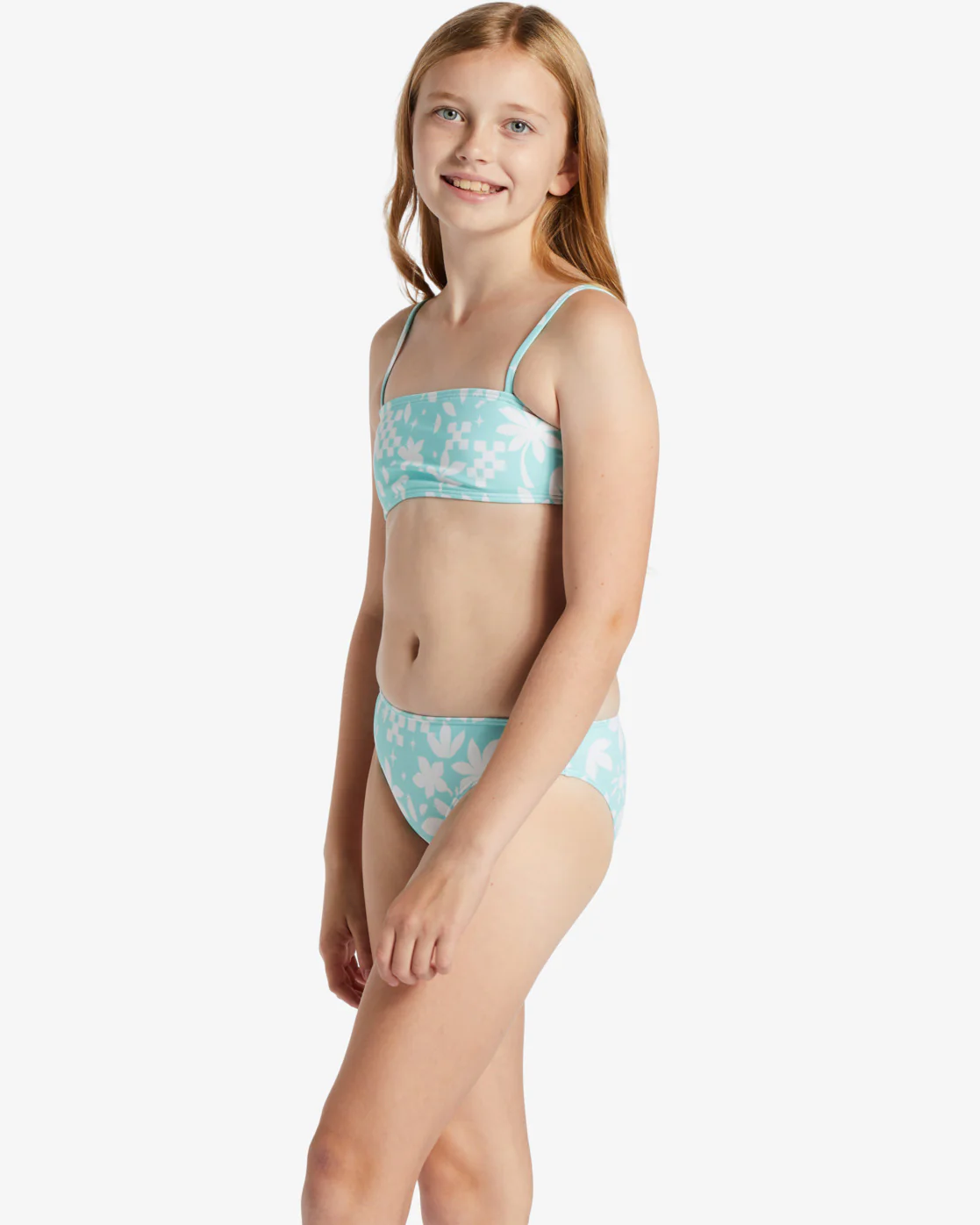Billabong Girls Catch A Wave Two Piece Tank Bikini Set - Mint Chip -Biliabong Outlet