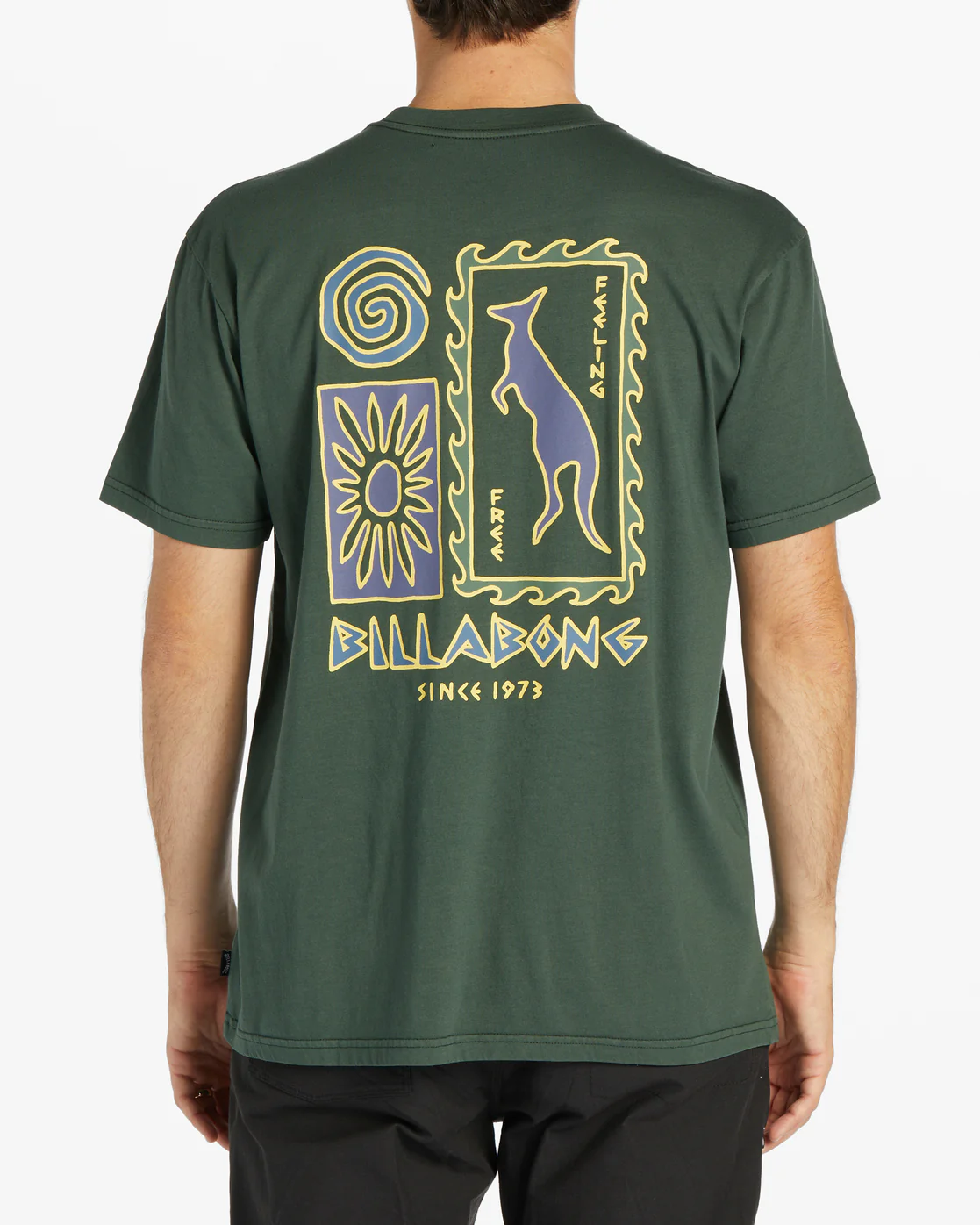 Billabong Austral Short Sleeve Wave Washed T-Shirt - Dark Forest -Biliabong Outlet