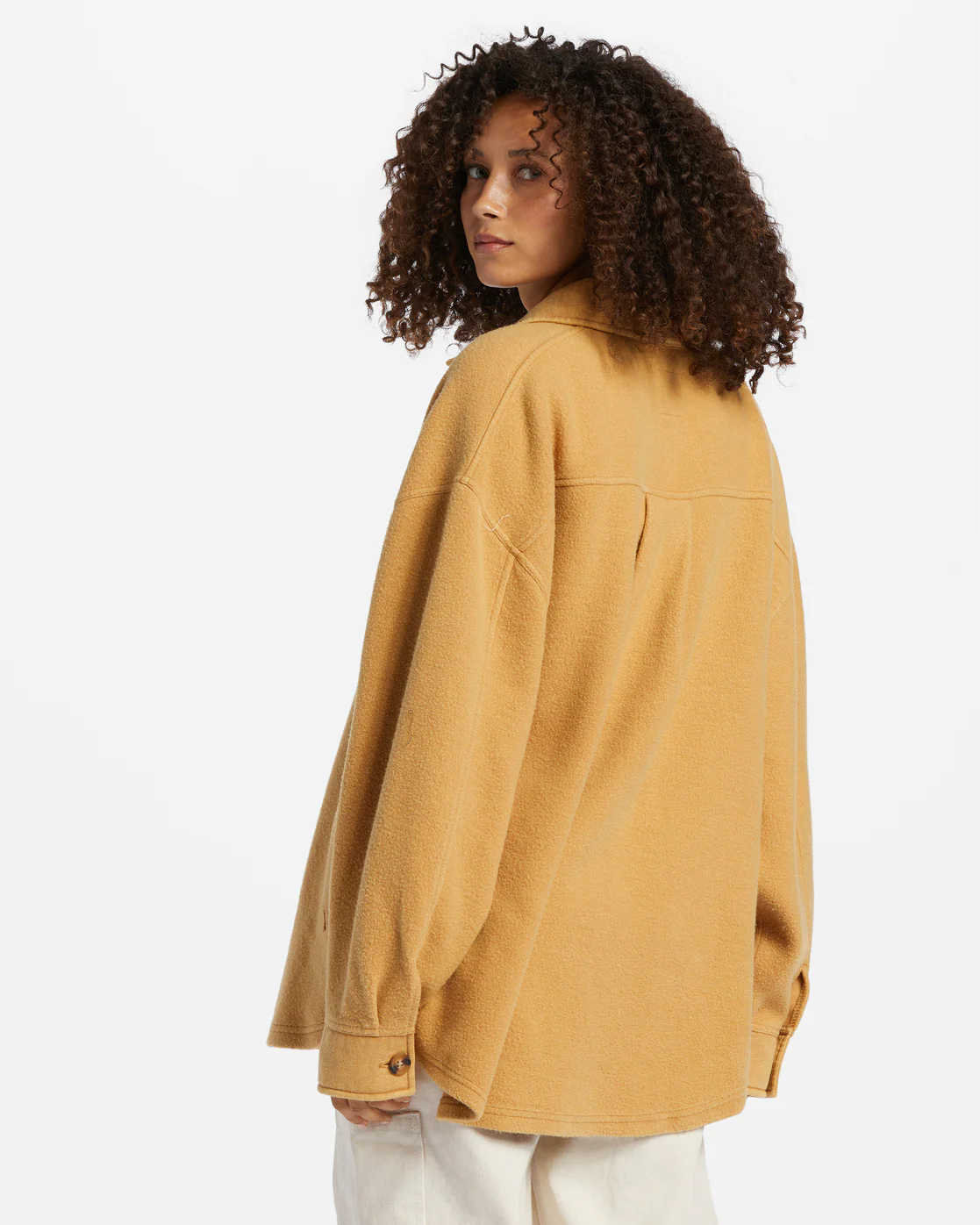 Billabong Anytime Shacket Oversized Button-Through Jacket - Cosmic Khaki -Biliabong Outlet