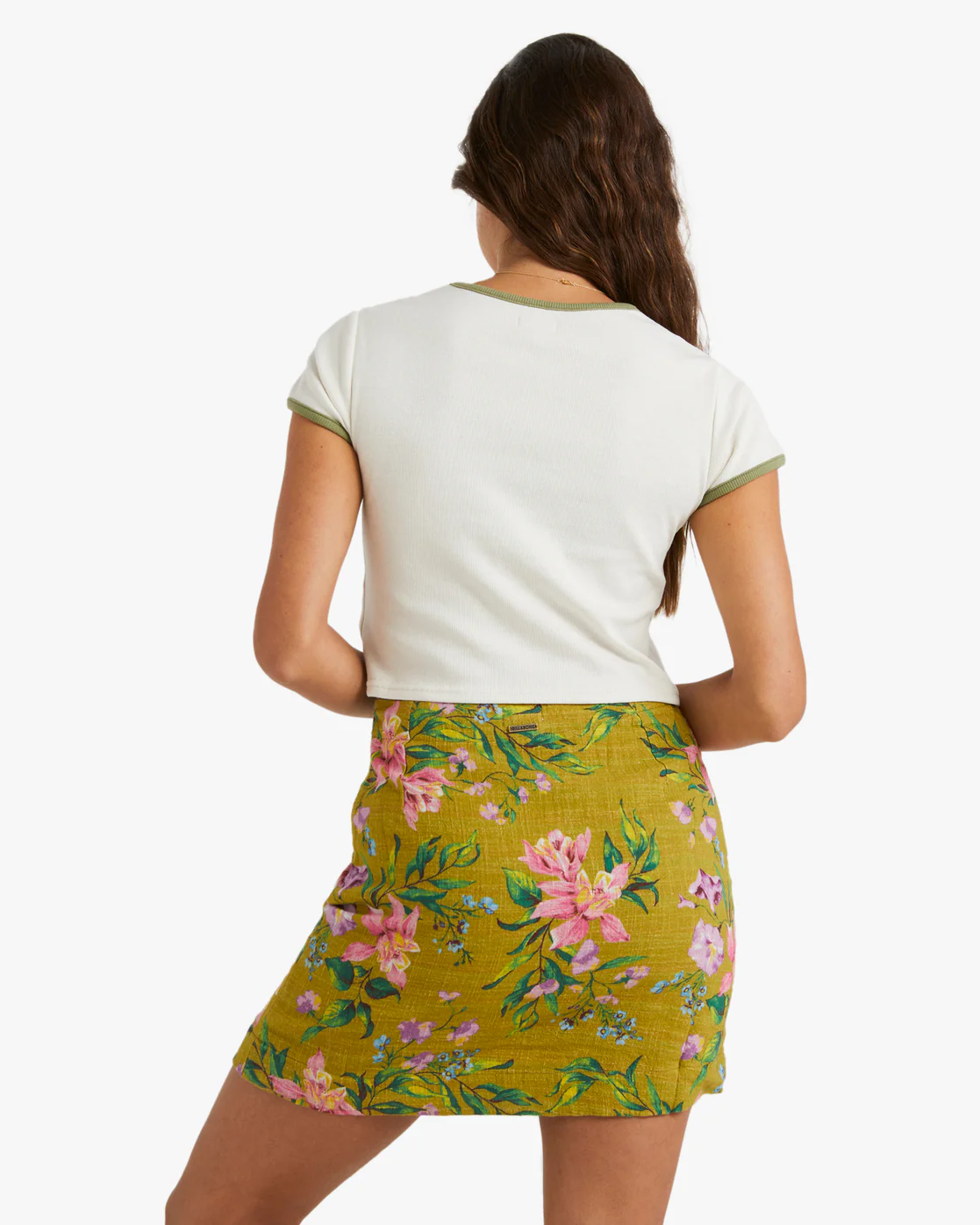 Billabong On Vacay Baby Tee T-Shirt - Salt Crystal -Biliabong Outlet