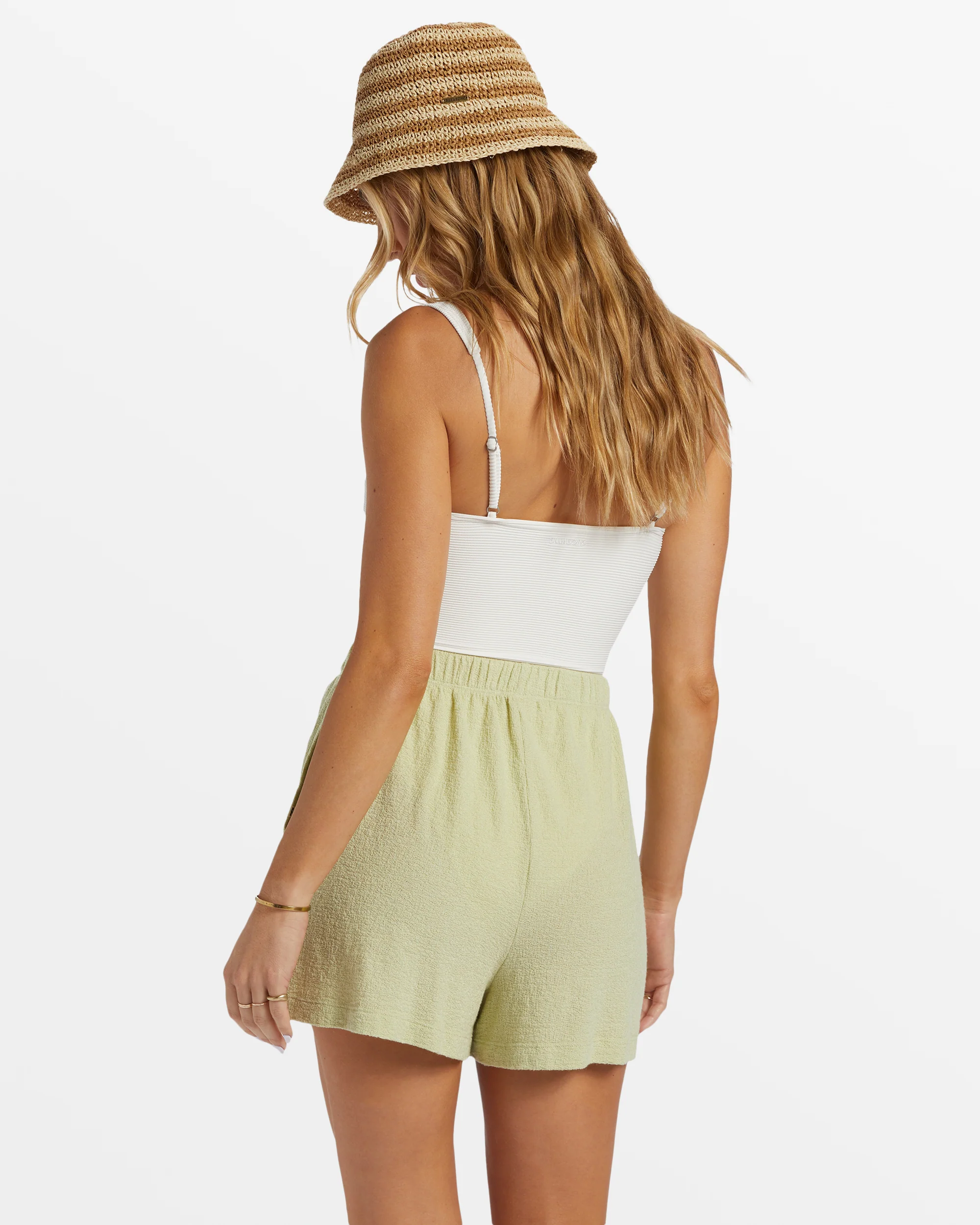 Billabong Harbor Elastic Waist Shorts - Light Avocado -Biliabong Outlet