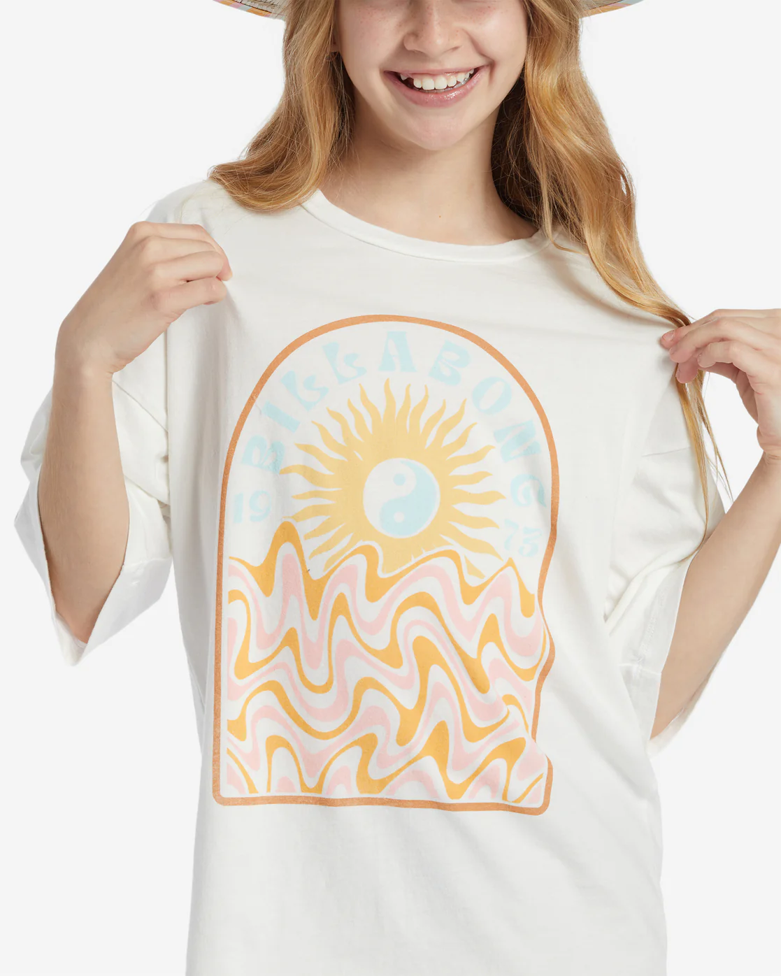 Billabong Girls Groovy Nature T-Shirt - Salt Crystal -Biliabong Outlet