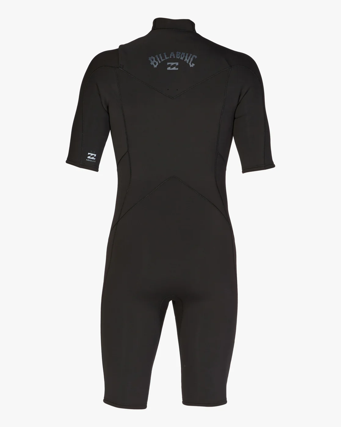 Billabong 2/2mm Absolute Short Sleeve Chest Zip Springsuit - Black -Biliabong Outlet