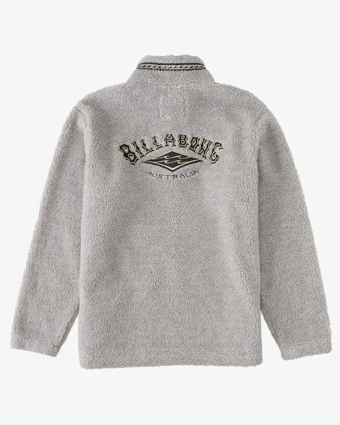 Billabong Boundary Tombstone Mock-Neck Sweatshirt - Oatmeal Heather -Biliabong Outlet