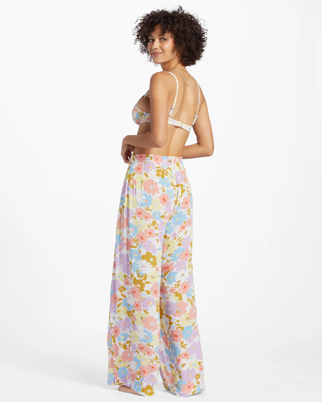 Billabong Split Spirit Floral Pants - White Multi -Biliabong Outlet