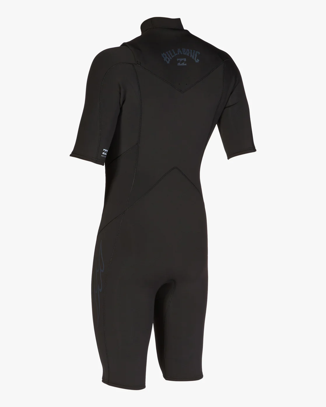 Billabong 2/2mm Absolute Short Sleeve Chest Zip Springsuit - Black -Biliabong Outlet