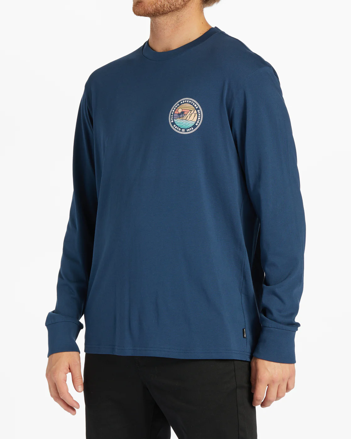 Billabong Rockies Long Sleeve T-Shirt - Dark Blue -Biliabong Outlet