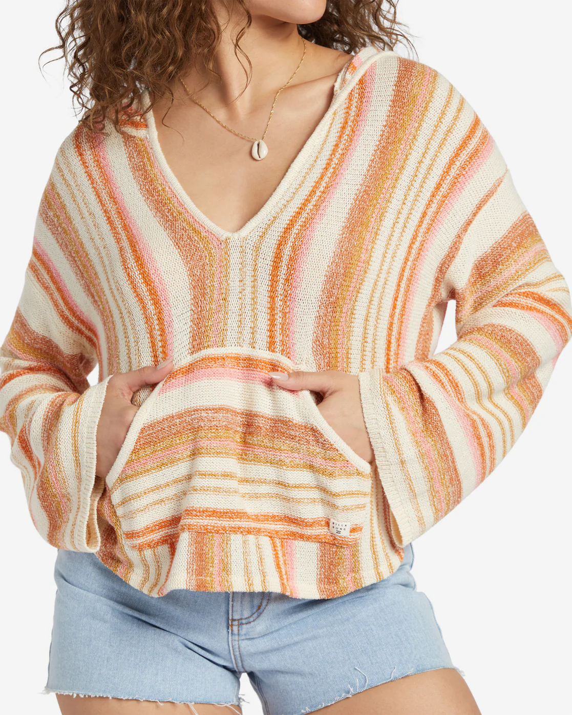 Billabong Baja Beach Hooded Sweater - Dried Mango -Biliabong Outlet