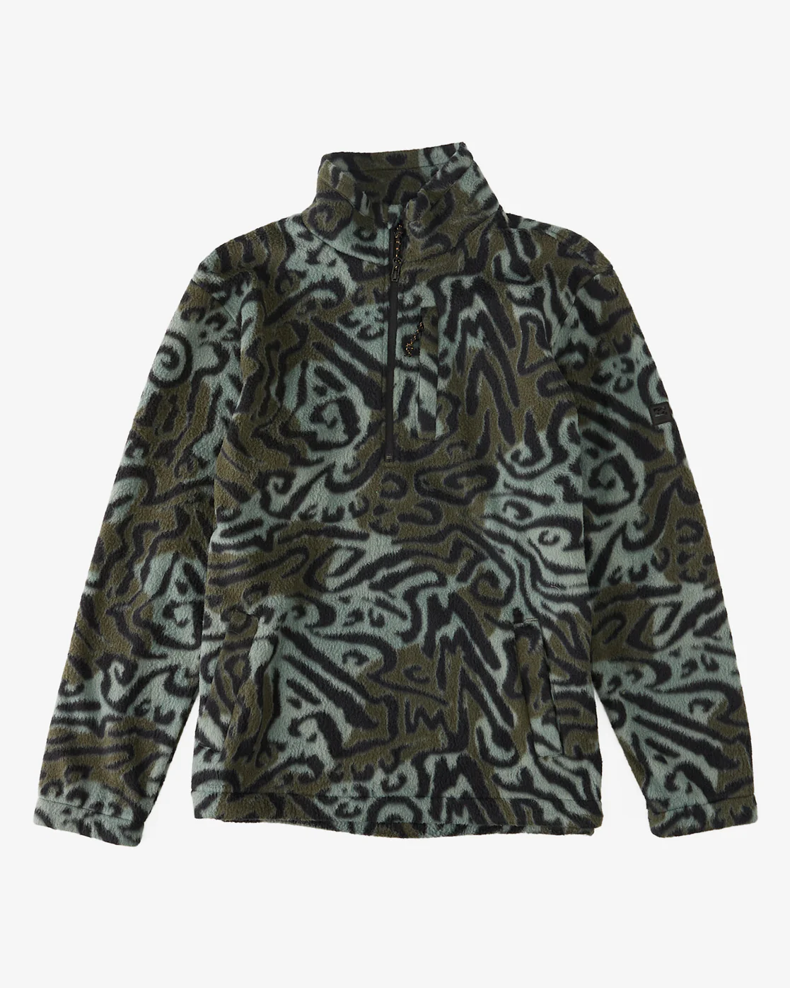 Billabong Boundary Half-Zip Mock Neck Fleece - Camo -Biliabong Outlet