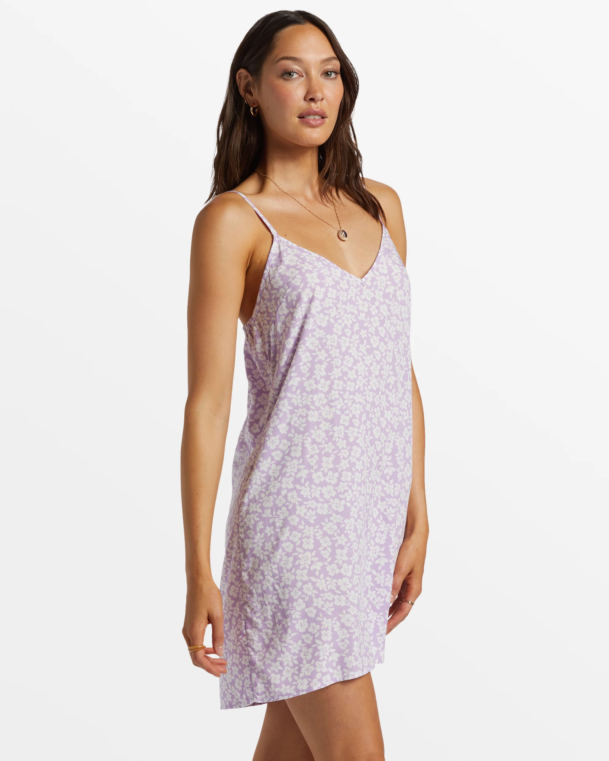 Billabong 90's Babe Mini Slip Dress - Tulip -Biliabong Outlet