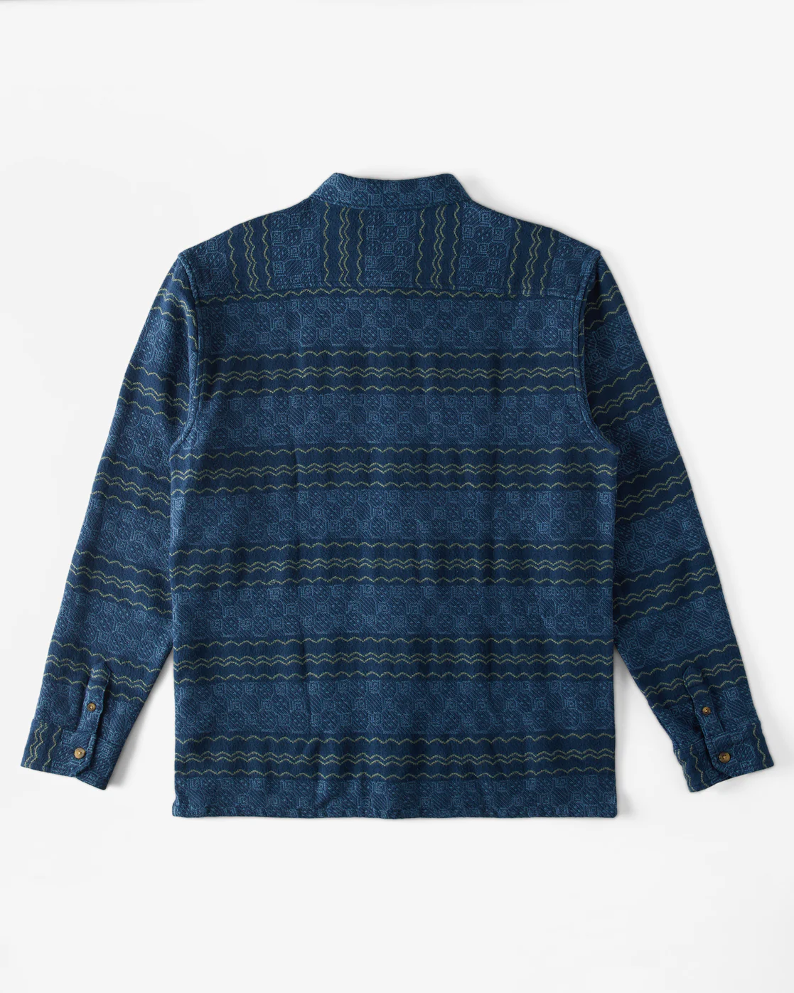 Billabong Offshore Jacquard Flannel Long Sleeve Shirt - Dark Blue -Biliabong Outlet