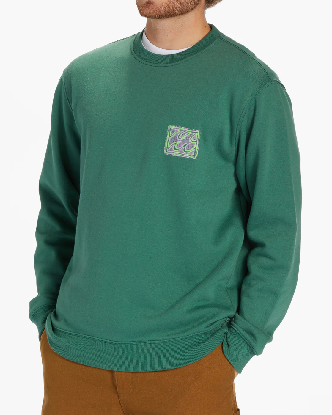 Billabong Short Sands Crew Sweatshirt - Jungle -Biliabong Outlet