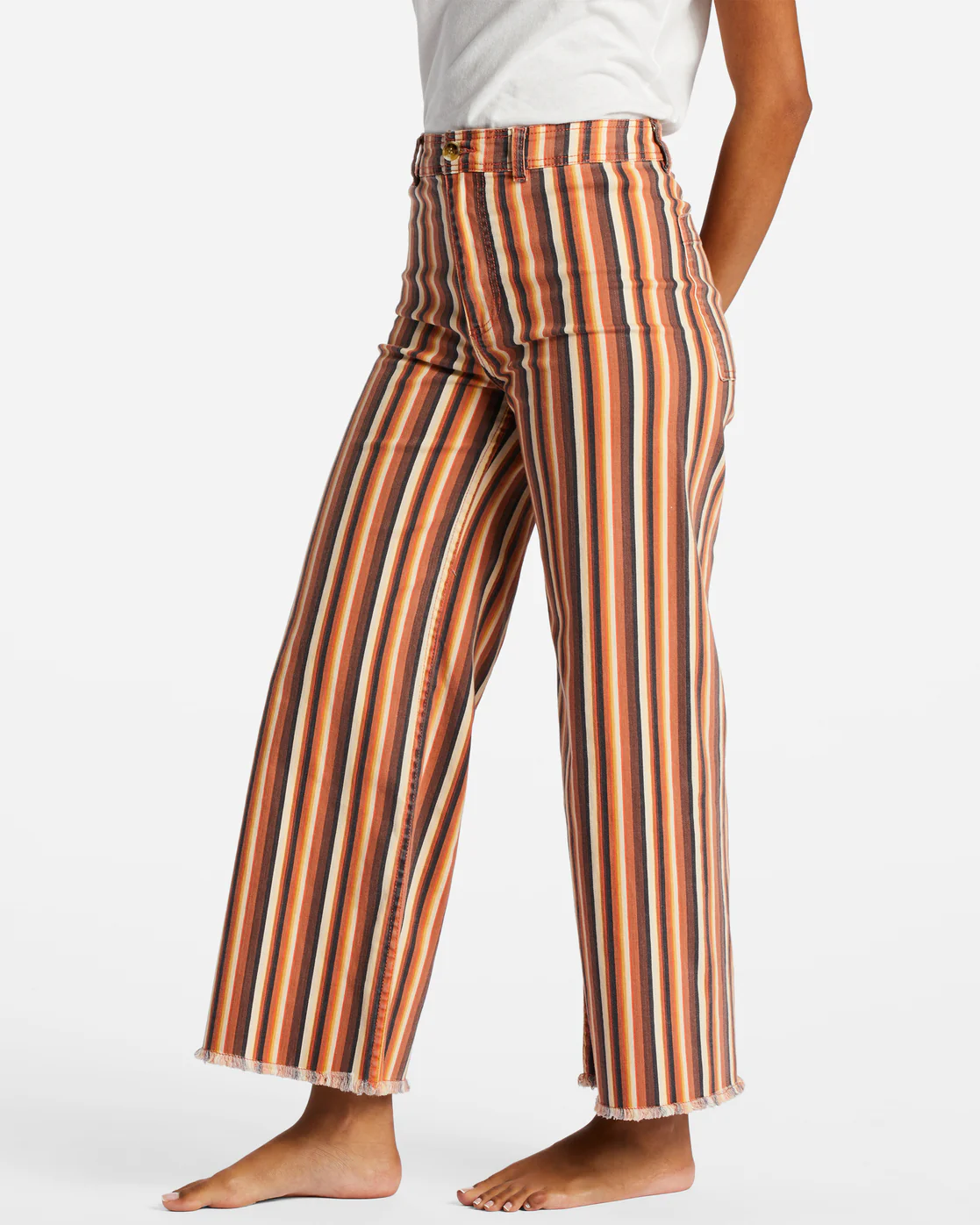 Billabong Free Fall Print Wide Leg Pants - Fire Side -Biliabong Outlet