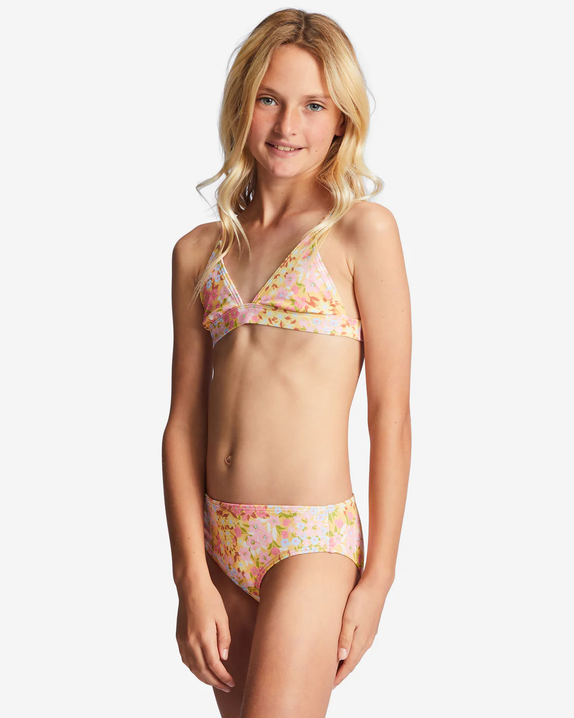 Billabong Girls 4-16 Spring Daydream Triangle Two-Piece Bikini Set - Golden Peach -Biliabong Outlet