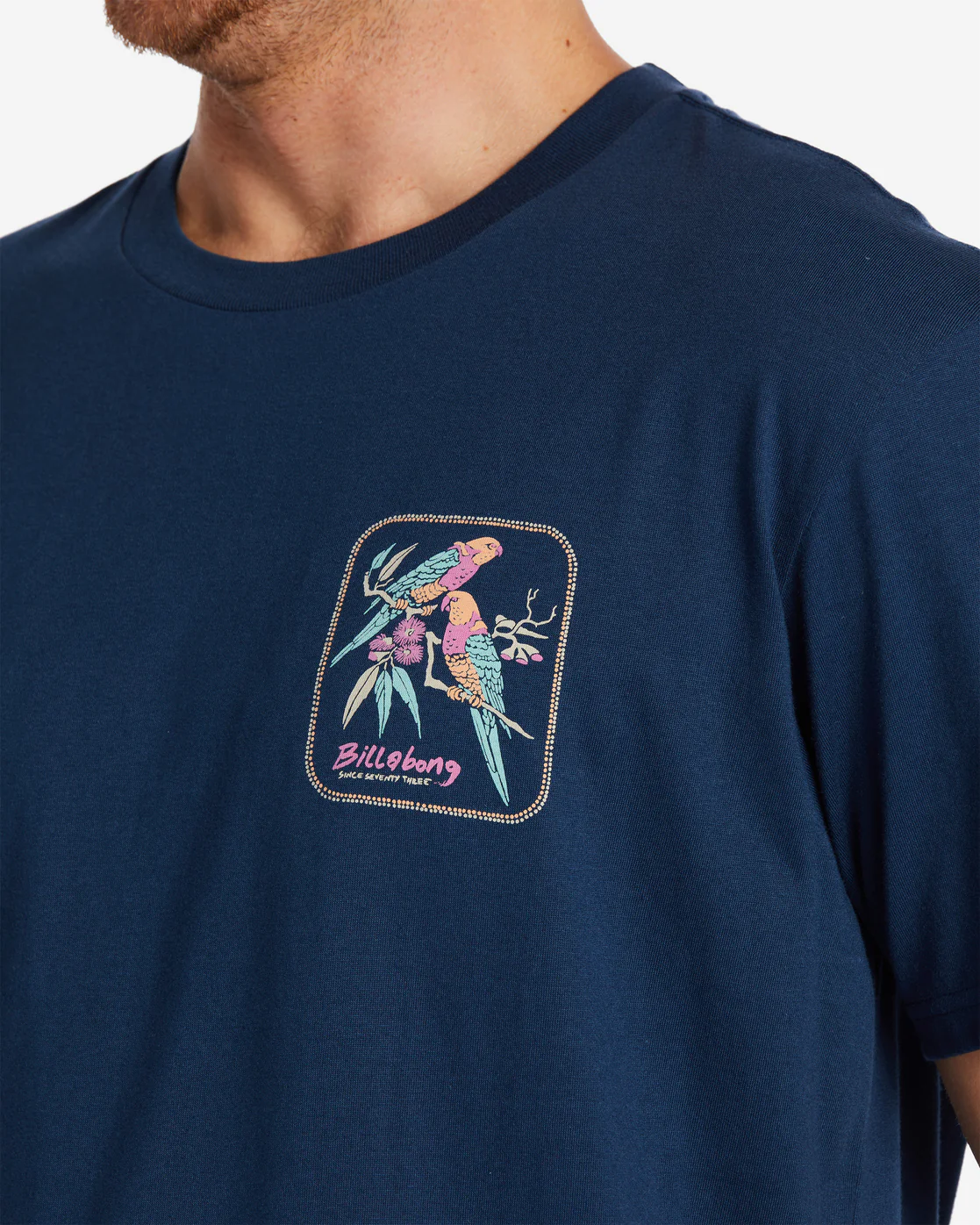 Billabong Social T-Shirt - Dark Blue -Biliabong Outlet