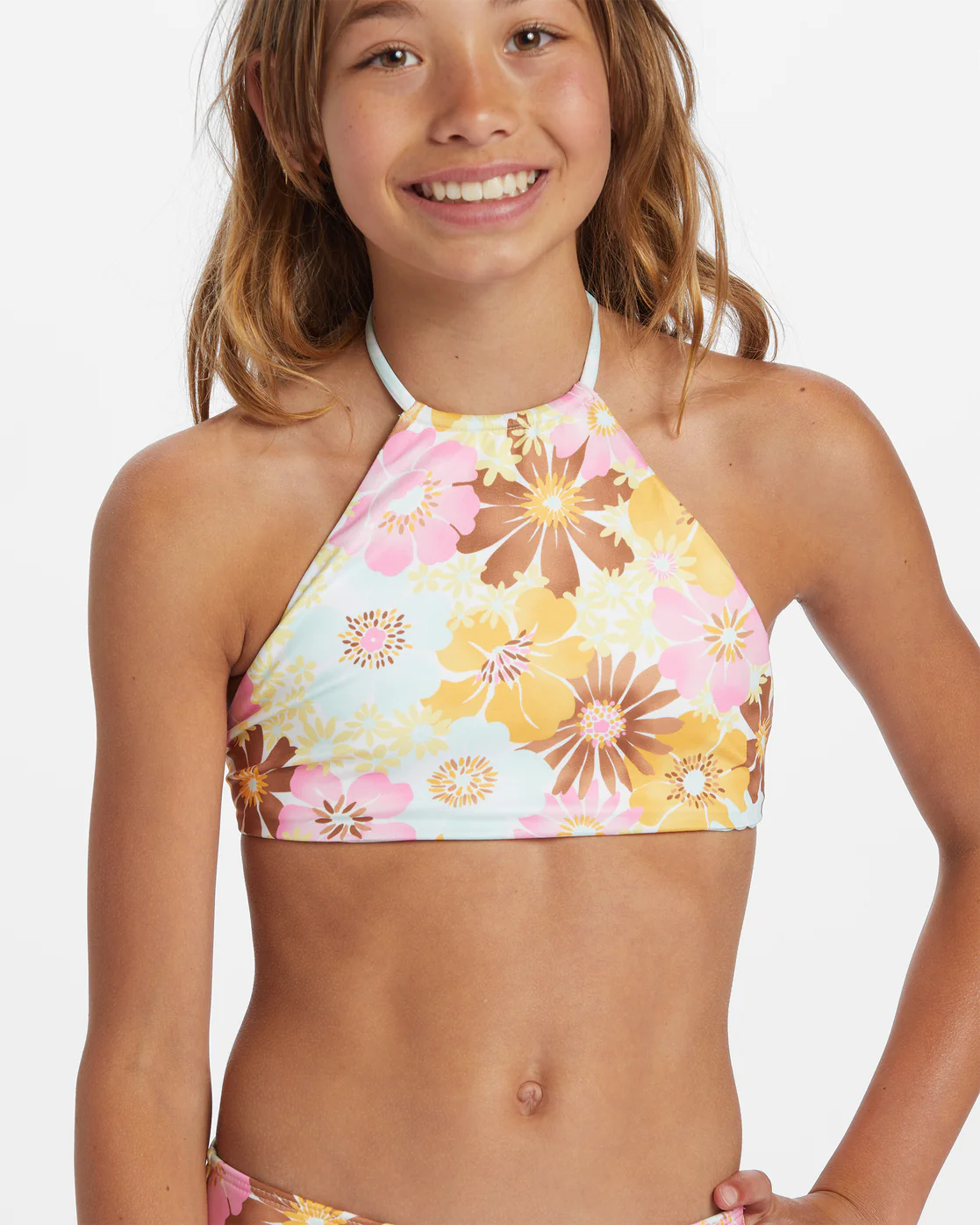 Billabong Girls Flower Power Rev High Neck Set Bikini Set - Multi -Biliabong Outlet