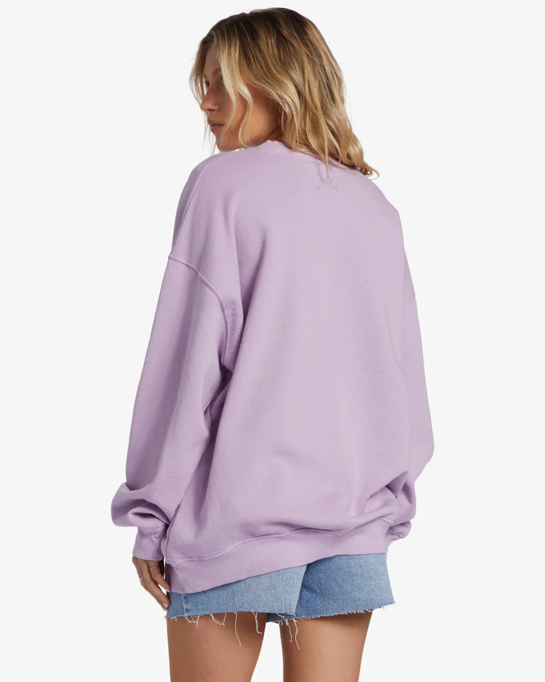 Billabong Ride In Oversized Crewneck Sweatshirt - Peaceful Lilac -Biliabong Outlet