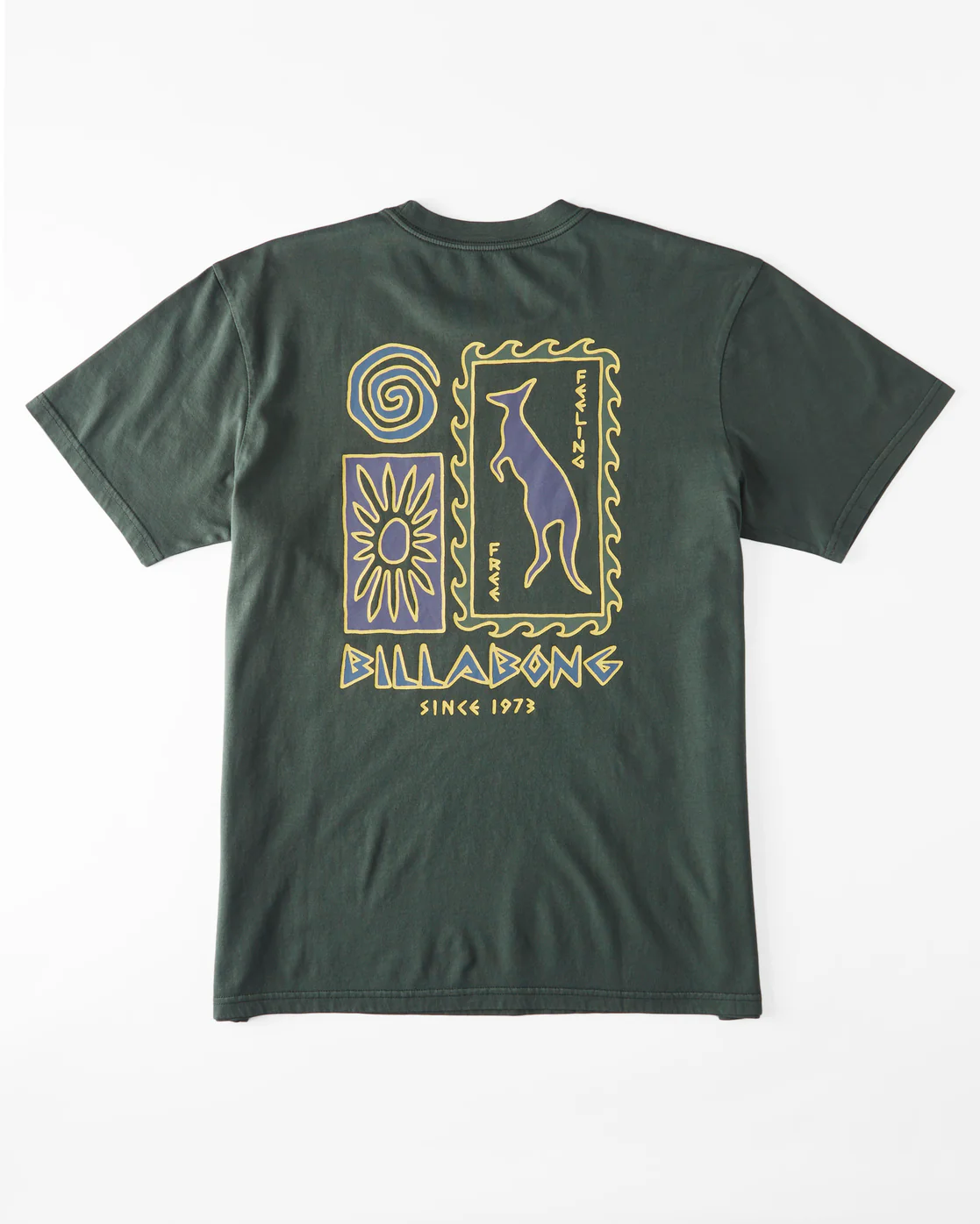 Billabong Austral Short Sleeve Wave Washed T-Shirt - Dark Forest -Biliabong Outlet