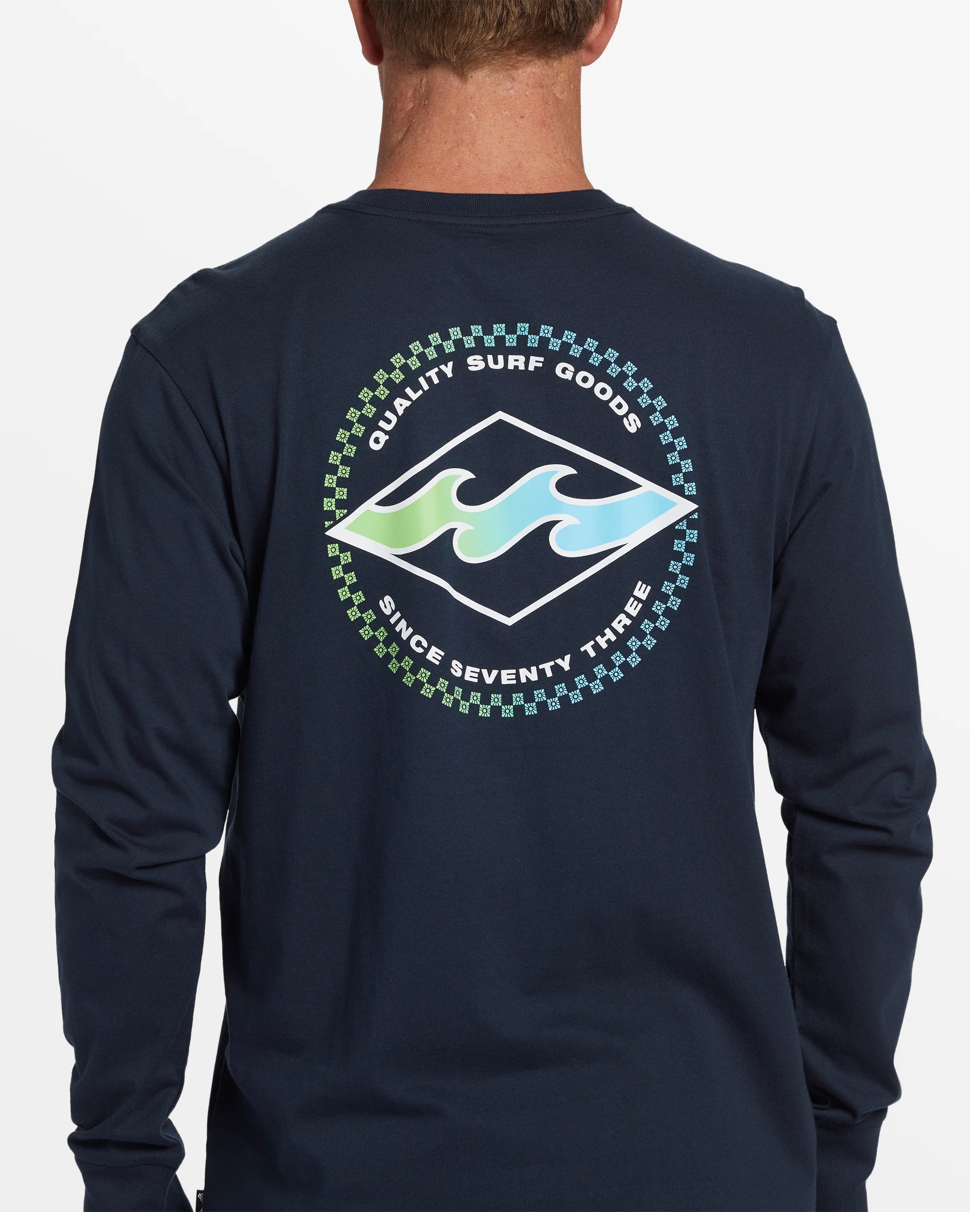 Billabong Rotor Diamond Long Sleeve T-Shirt - Navy -Biliabong Outlet