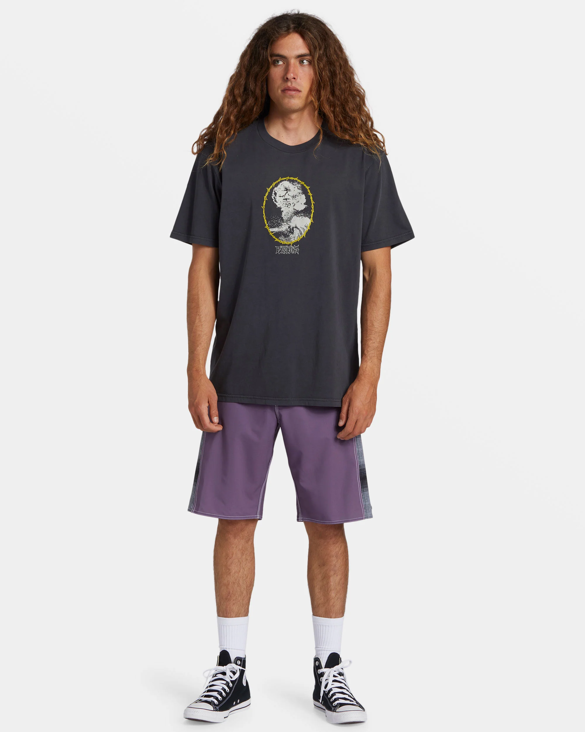 Billabong Slasher OG T-Shirt - Washed Black -Biliabong Outlet