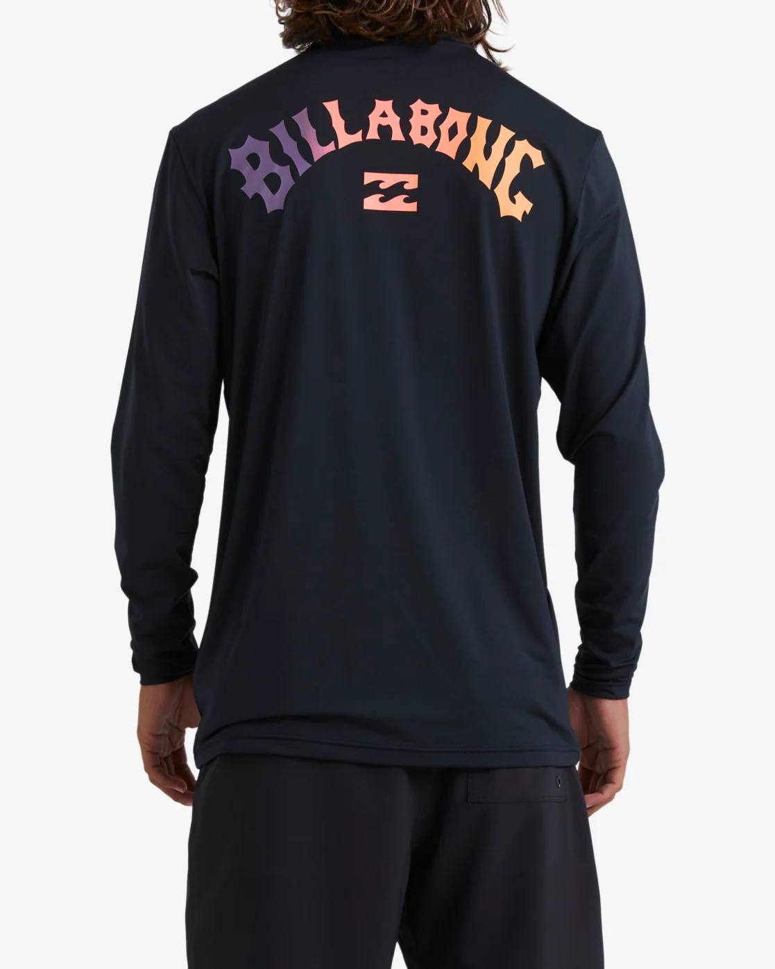 Billabong Arch Fill Loose Fit Long Sleeve Surf Tee - Black -Biliabong Outlet