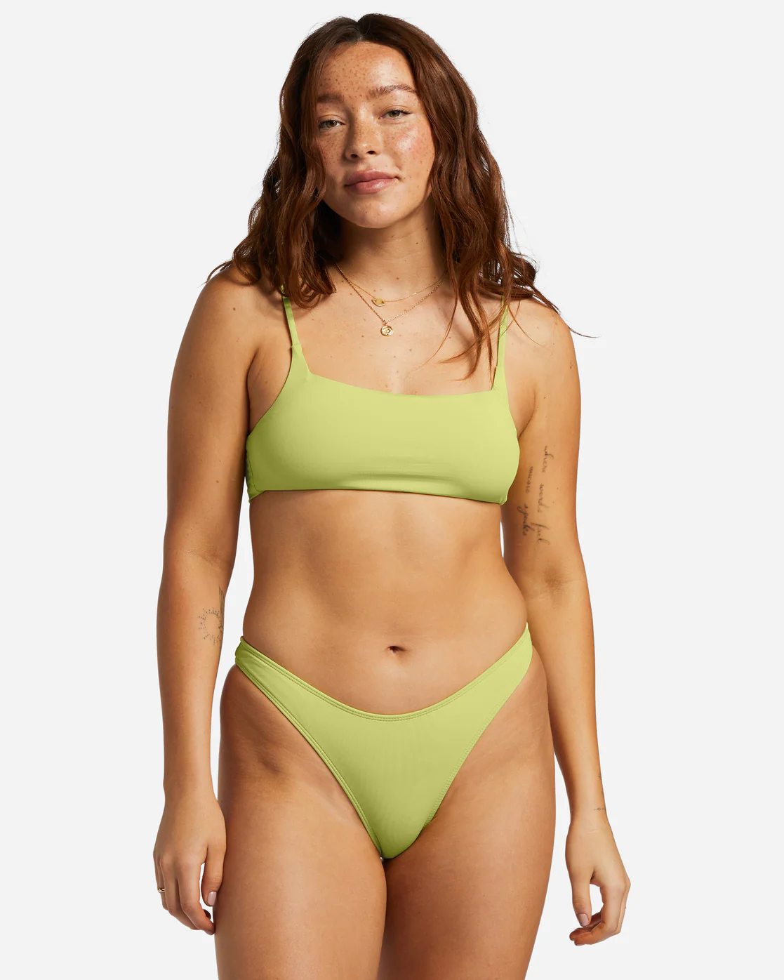 Billabong Sol Searcher Hike Bikini Bottoms - Light Lime -Biliabong Outlet