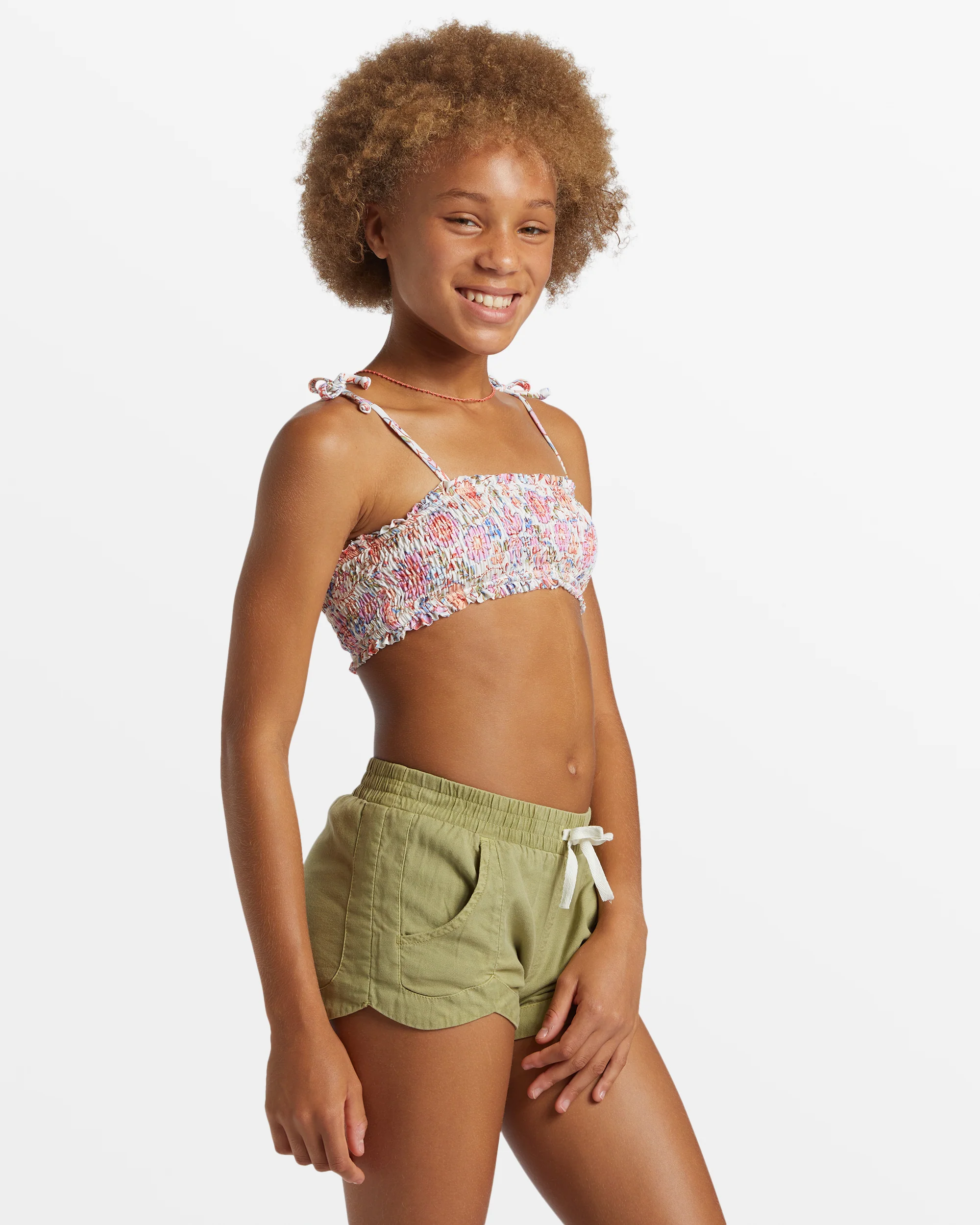 Billabong Girl's Mad For You Shorts - Avocado -Biliabong Outlet