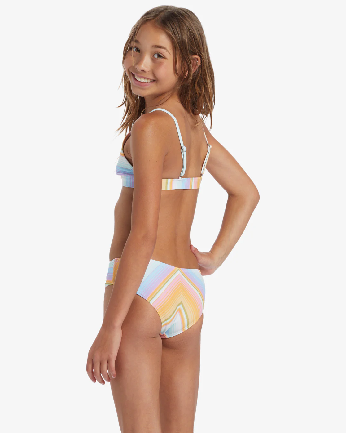 Billabong Girls Blissed Out Banded Tri Set Bikini Set - Multi -Biliabong Outlet