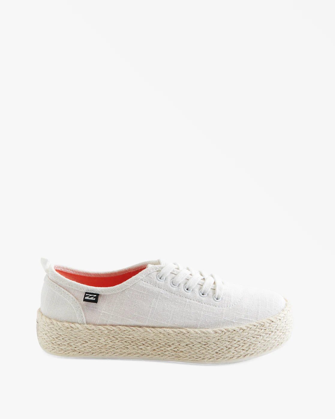 Billabong Puebla Canvas Platform Shoes - White -Biliabong Outlet