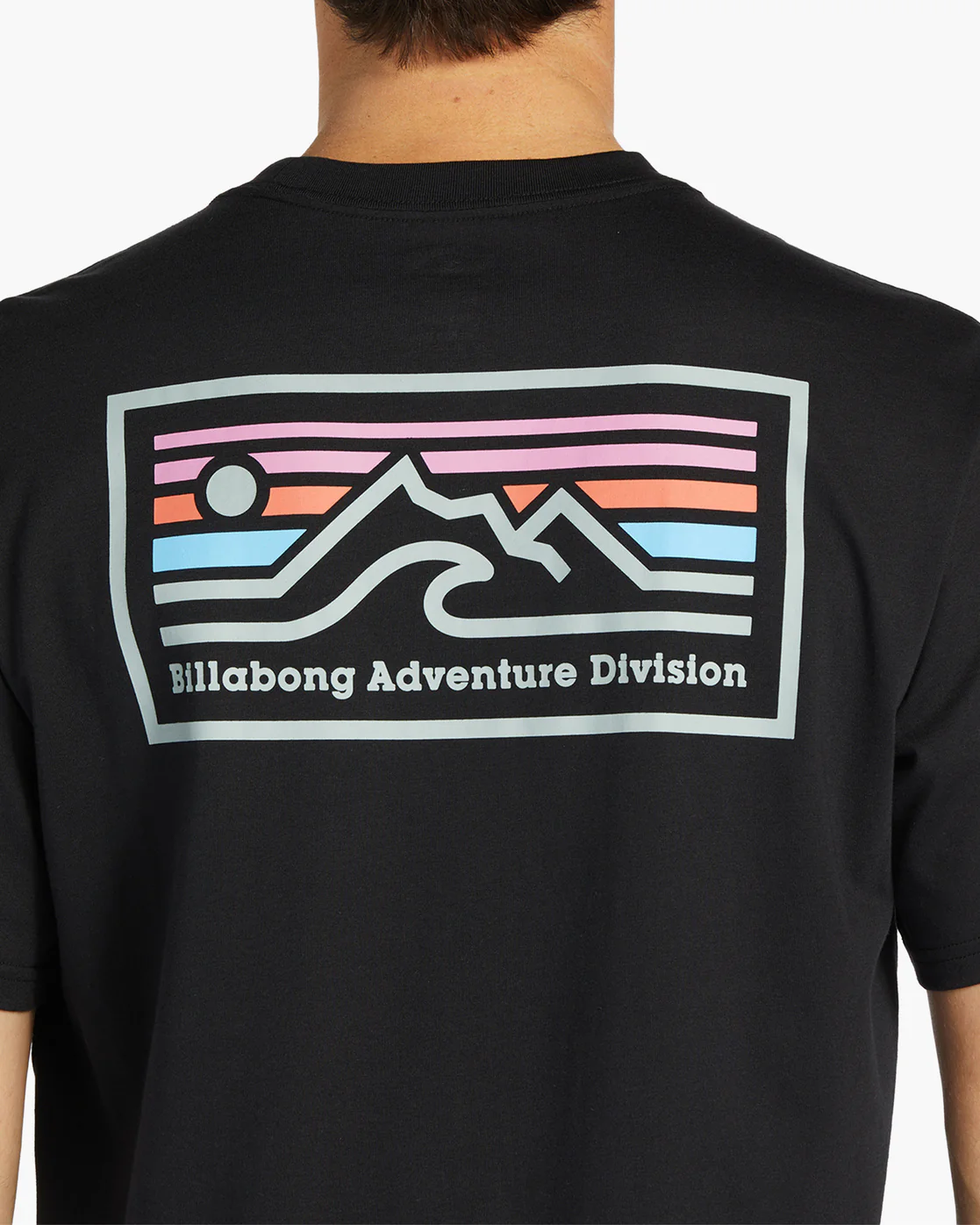Billabong Length Short Sleeve T-Shirt - Black -Biliabong Outlet