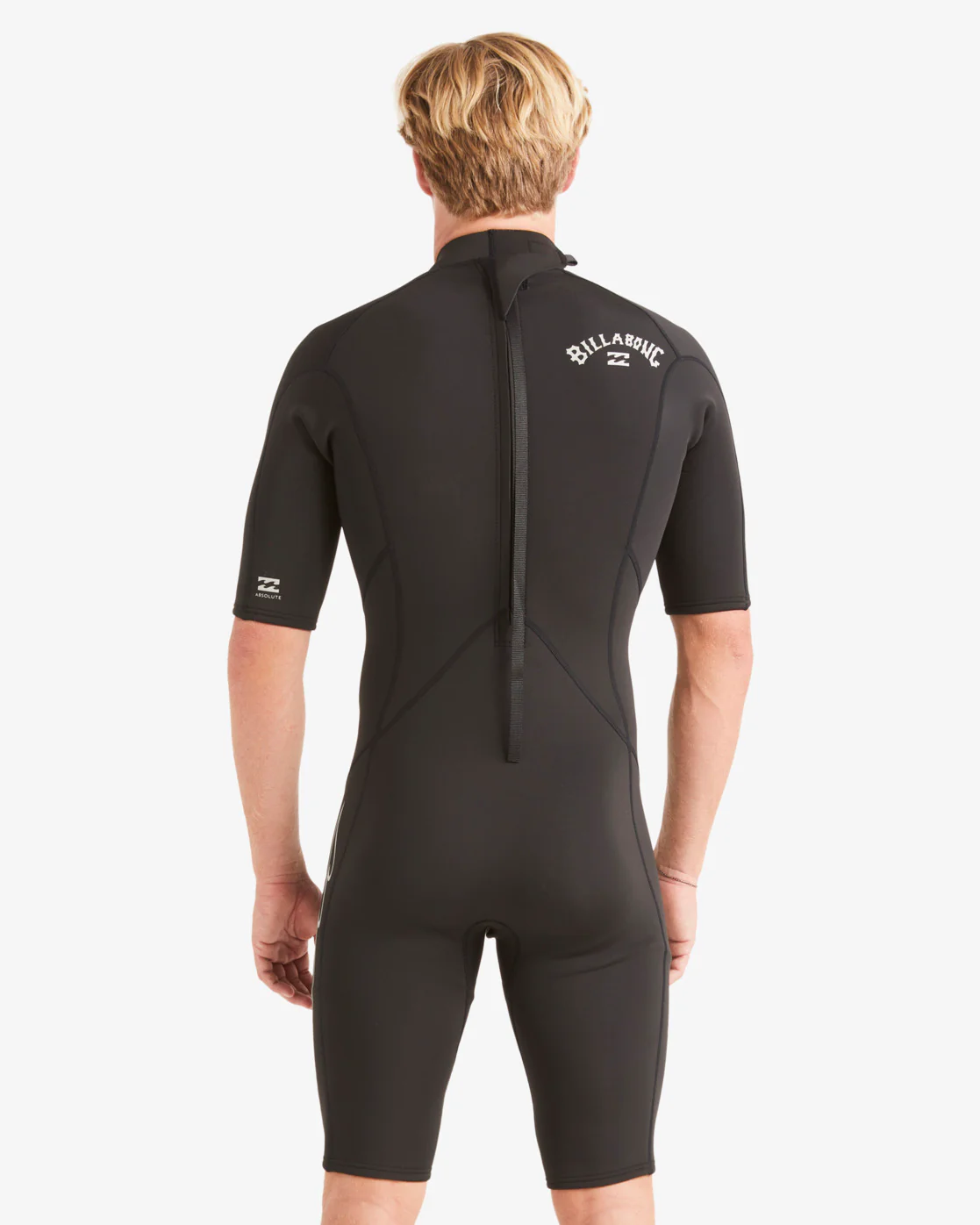 Billabong 2/2mm Absolute Short Sleeve Back Zip Springsuit - Black -Biliabong Outlet