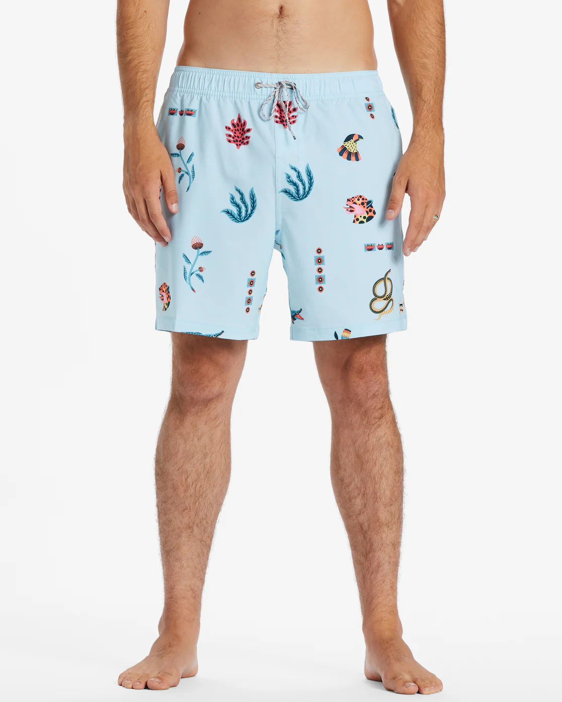 Billabong Zeledon Sundays Layback Swim Shorts - Light Blue -Biliabong Outlet