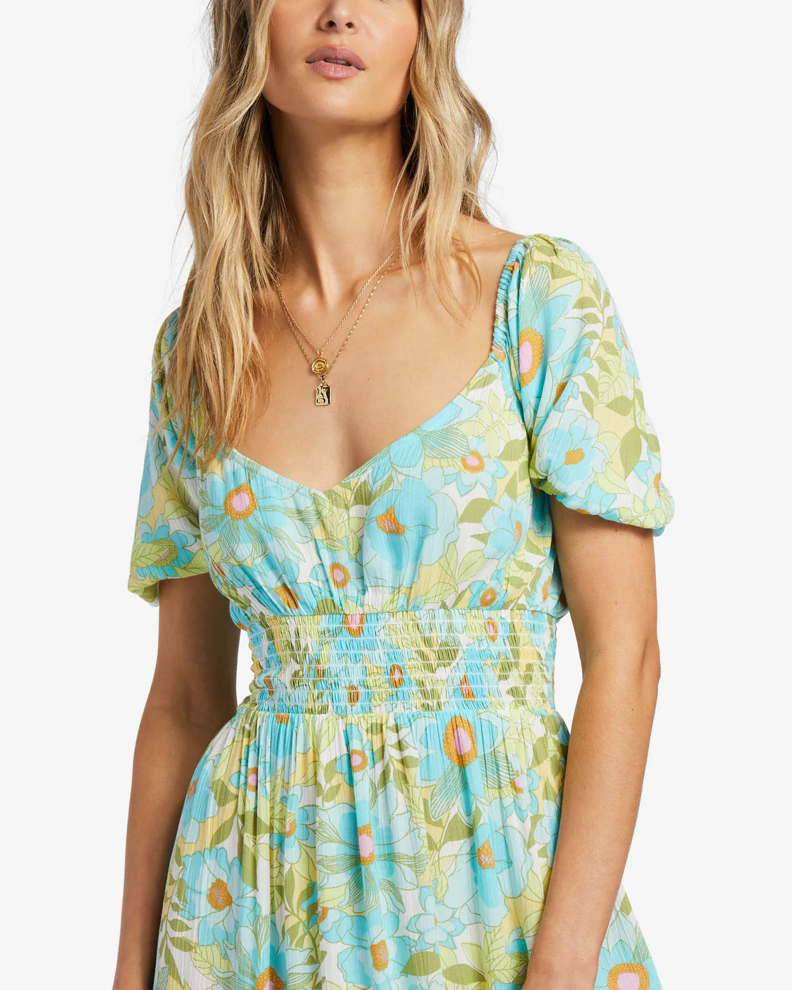 Billabong Something Pretty Mini Dress - Ocean Eyes -Biliabong Outlet