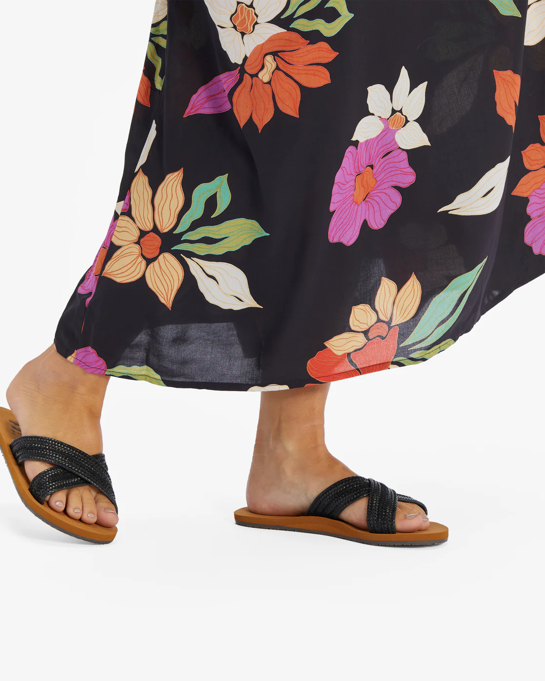 Billabong Avery Slider Sandals - Off Black -Biliabong Outlet
