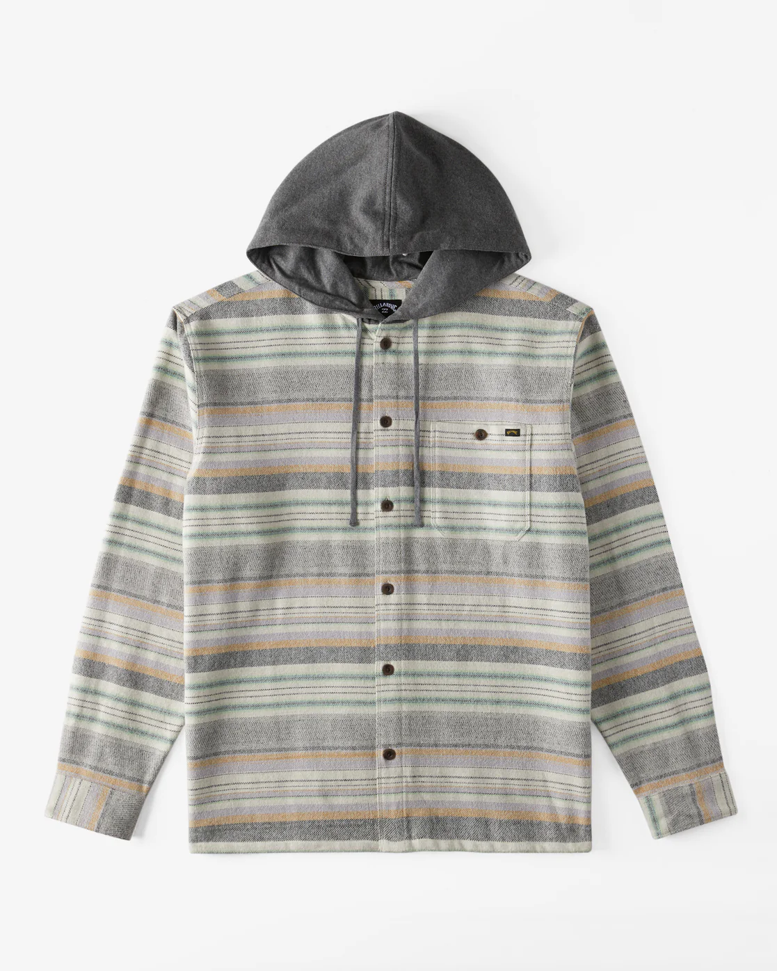 Billabong Baja Hooded Flannel Shirt - Jade Stone -Biliabong Outlet