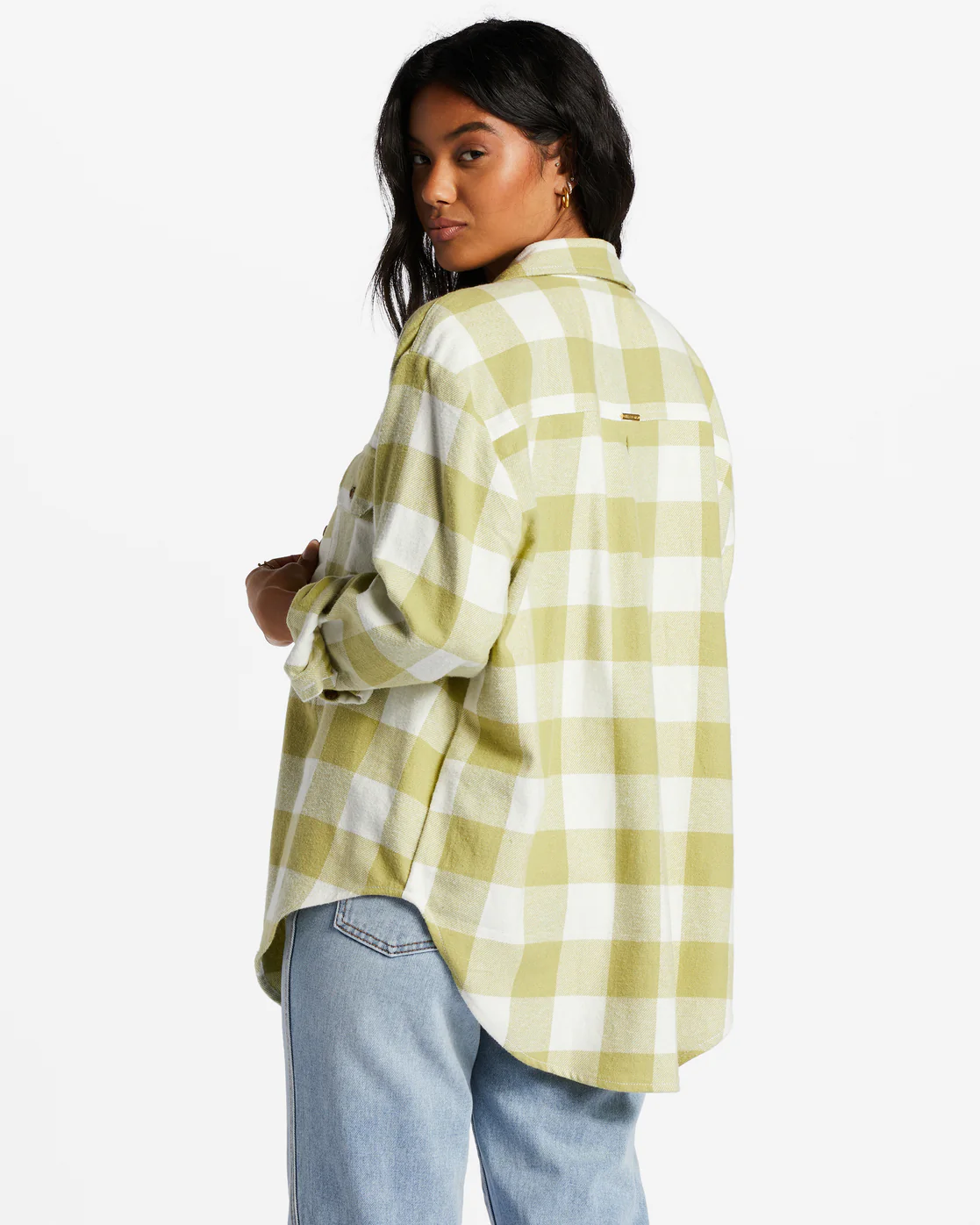 Billabong So Stoked Long Sleeve Flannel Shirt - Willow -Biliabong Outlet