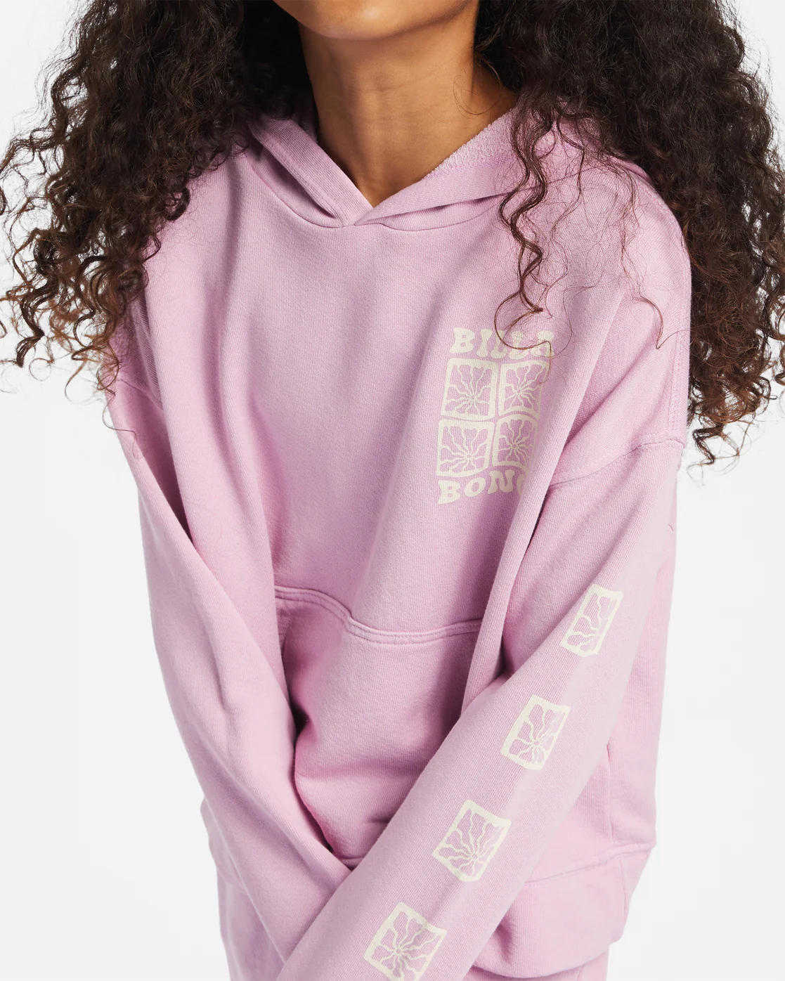 Billabong Girls Perfect Weekend Mini Crew Neck Sweatshirt - Lavender Kiss -Biliabong Outlet